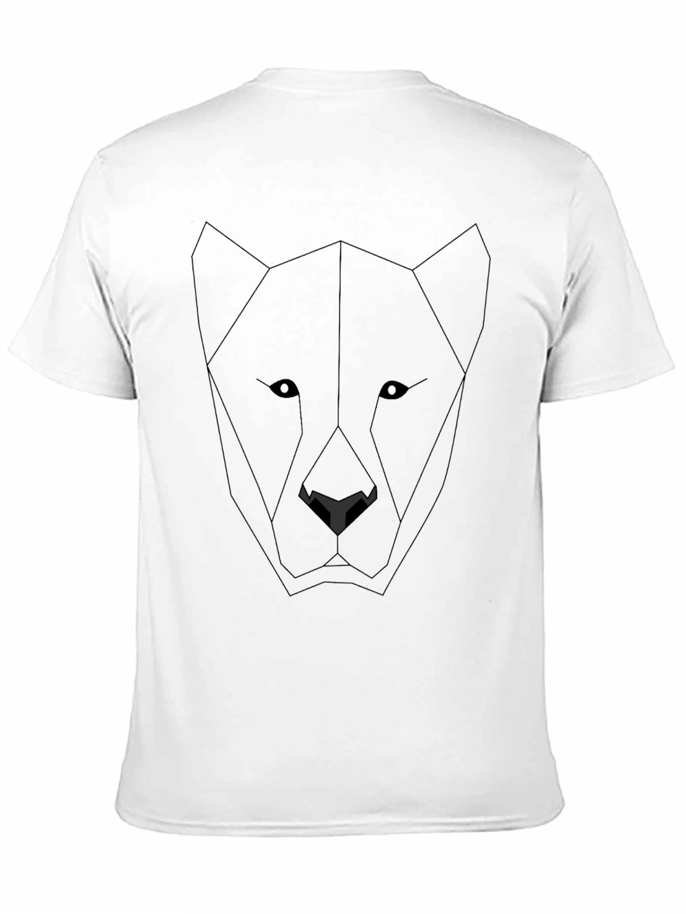 Black Geometric Panther Graphic Tee - Modern Black T-Shirt view 11