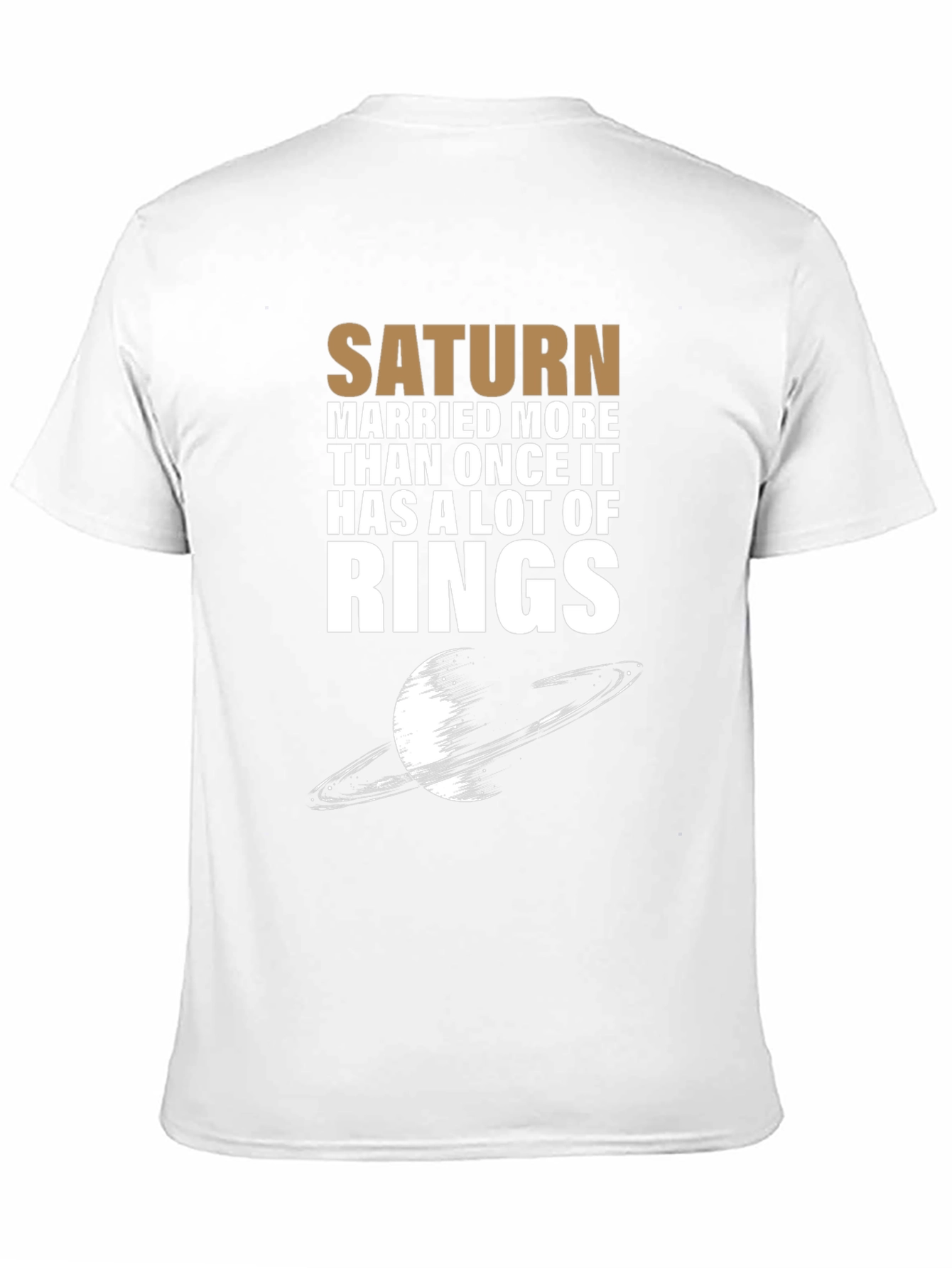 Black Saturn Rings Graphic Novelty T-Shirt view 11