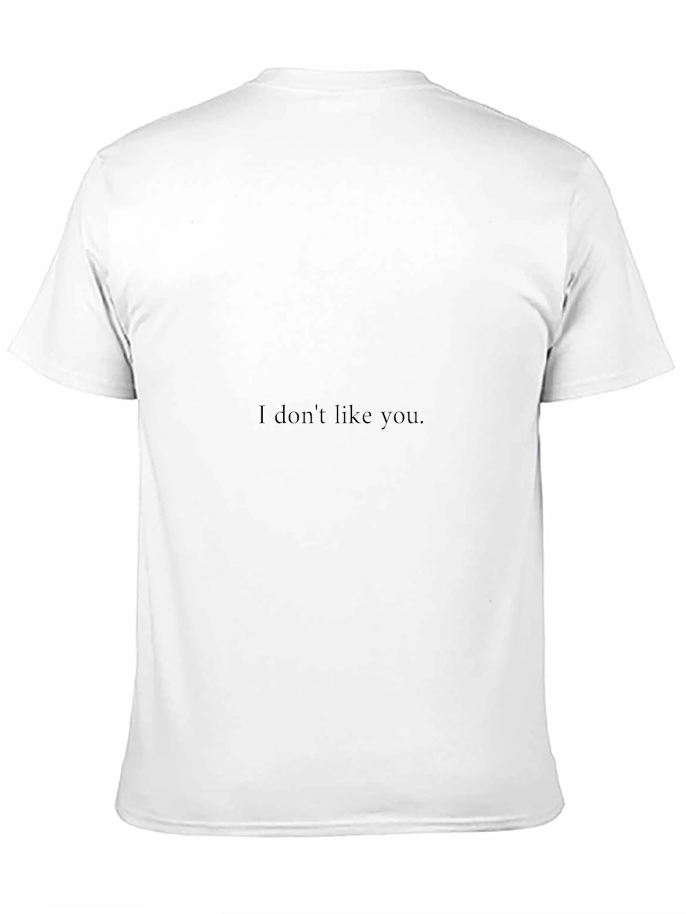 Black I Don't Like You Graphic Tee - Black Cotton Casual view 11