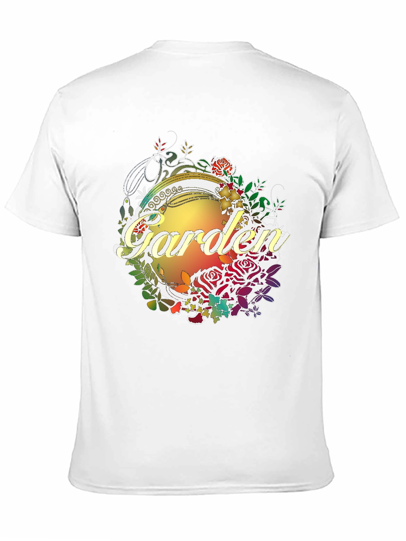 Black Garden Graphic Black T-Shirt view 11