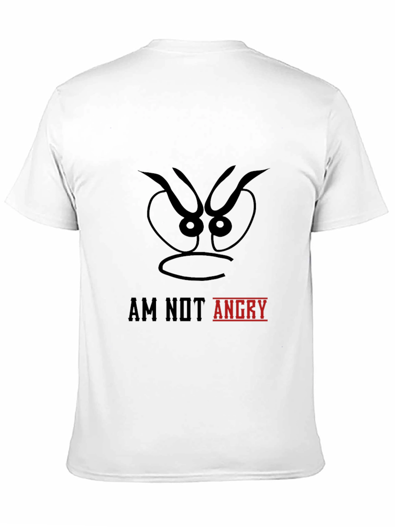 Black Am Not Angry Graphic Tee - Mens Black Cotton T-Shirt view 11