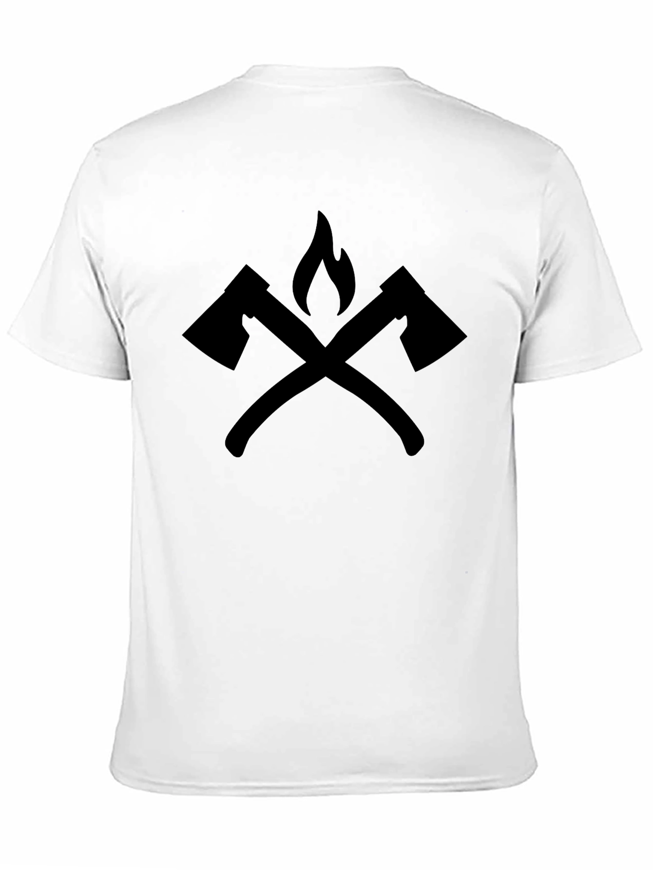 Black Axe & Flame Graphic Tee - Mens Black Short Sleeve Shirt view 11