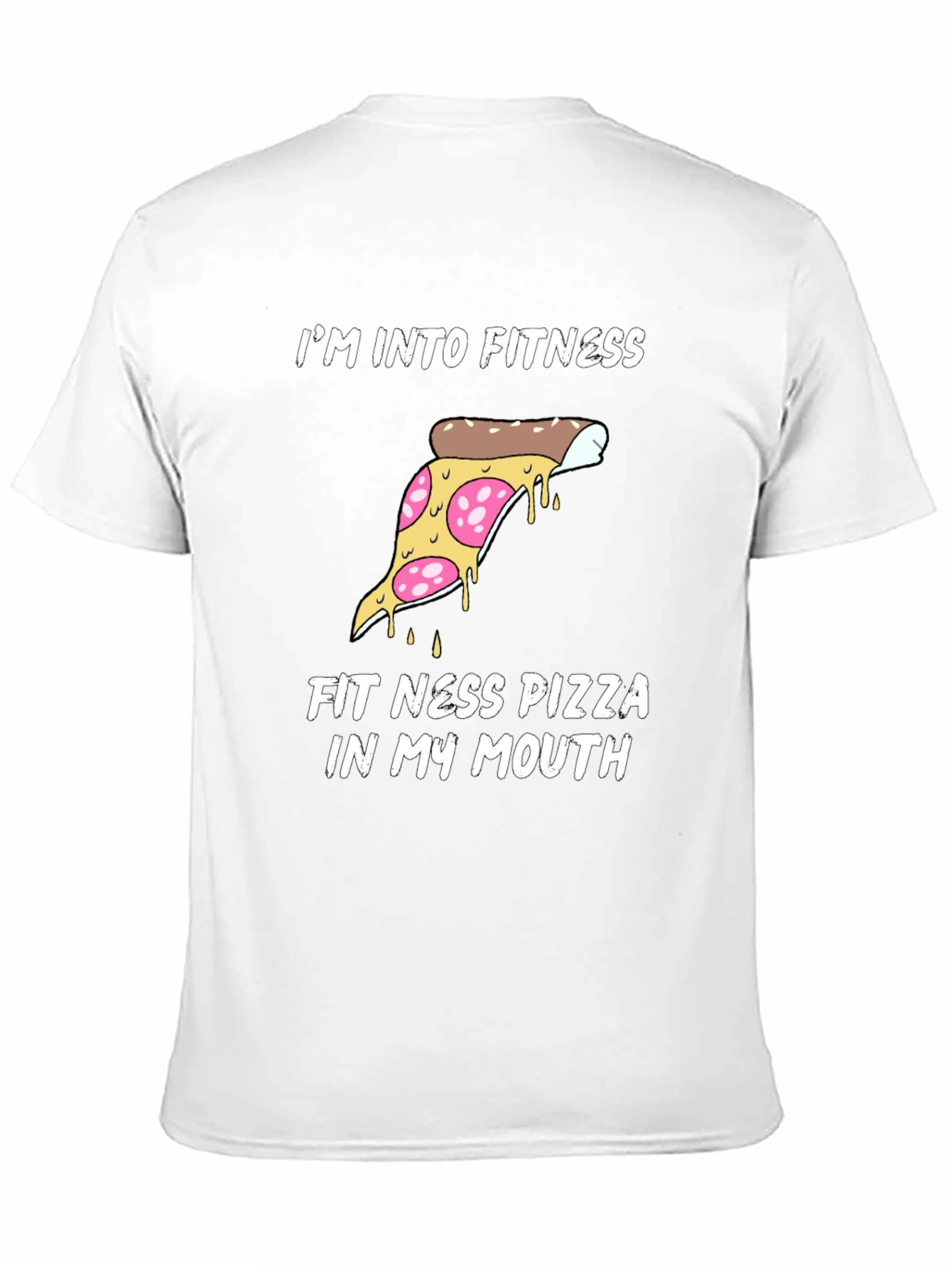 Black Fitness Pizza Graphic Tee - Funny Workout Shirt view 11