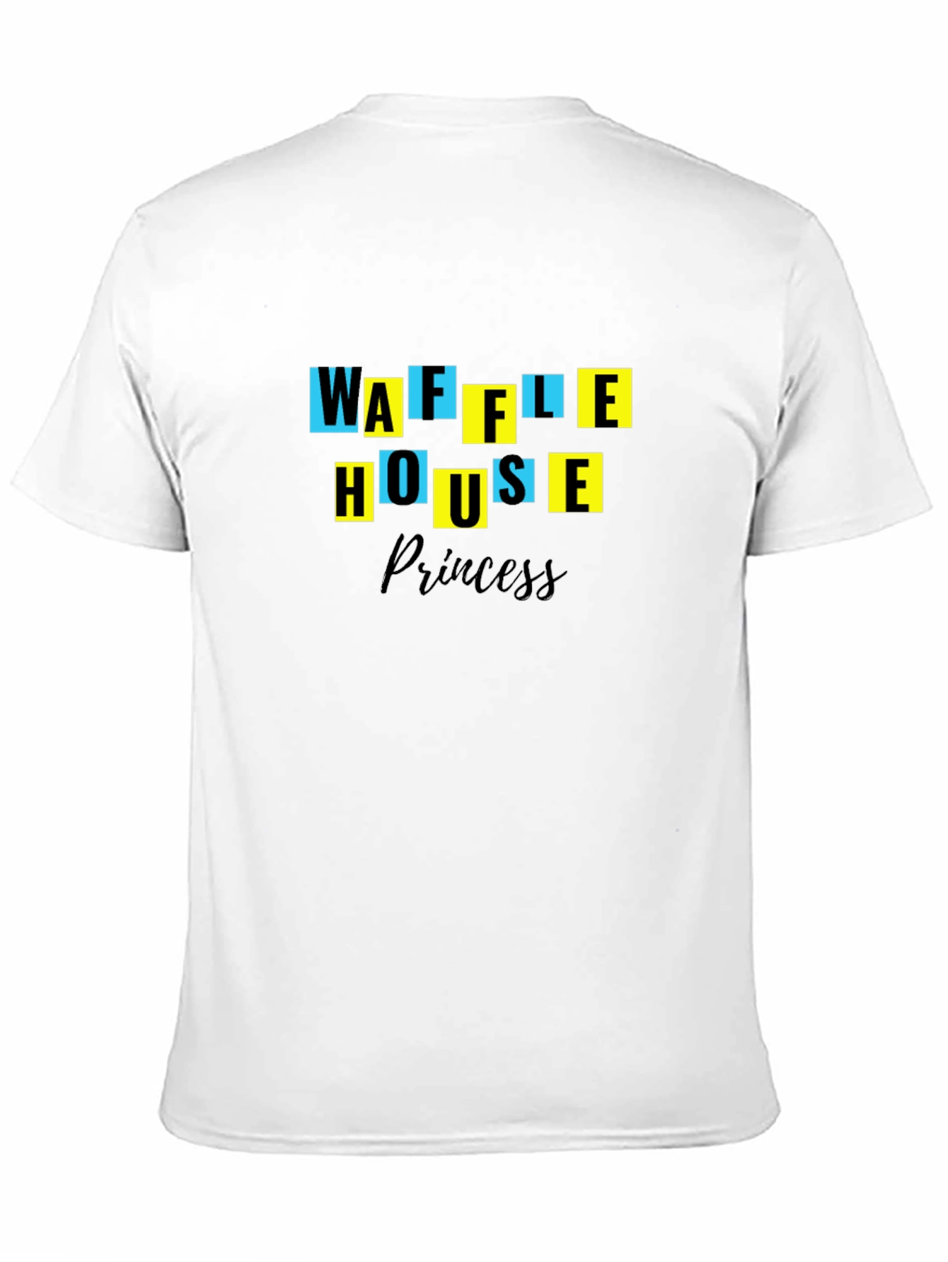 Black Waffle House Princess Black T-Shirt view 11