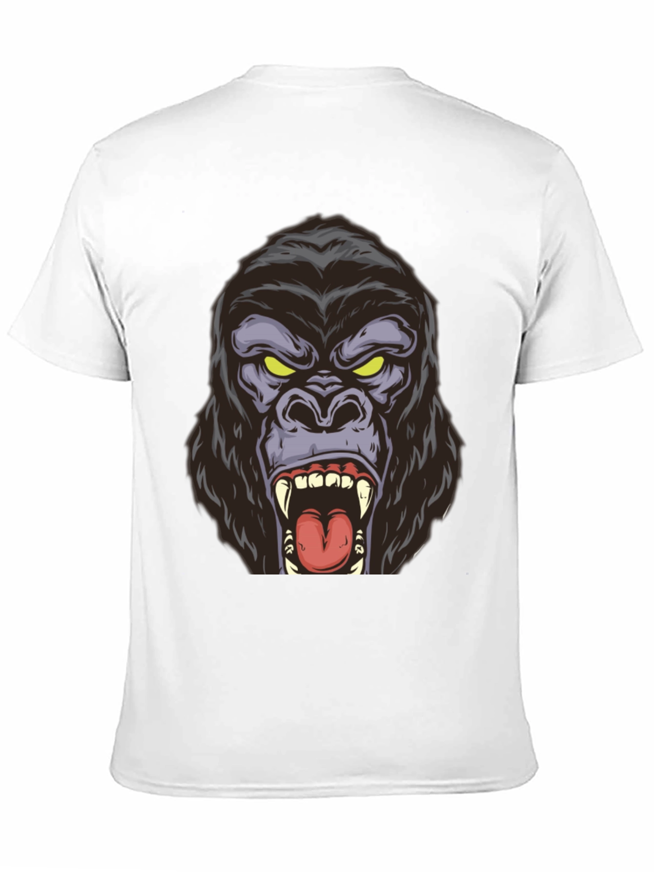 Black Roaring Gorilla Graphic Tee - Bold Black Shirt view 11
