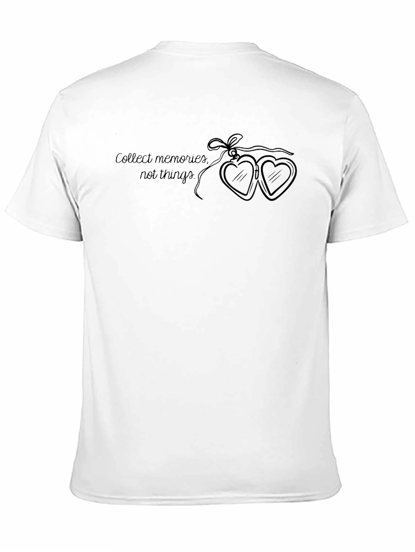 Black Collect Memories Tee - Heart Locket Design view 11