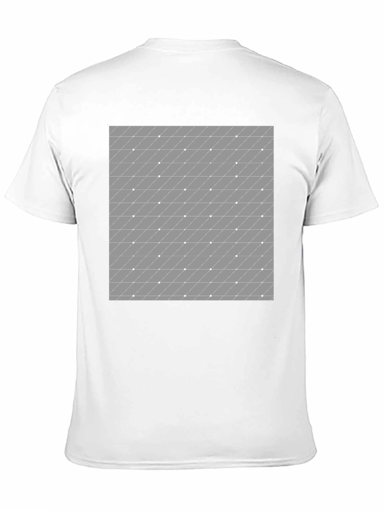Black Modern Geometric Pattern Black T-Shirt view 11