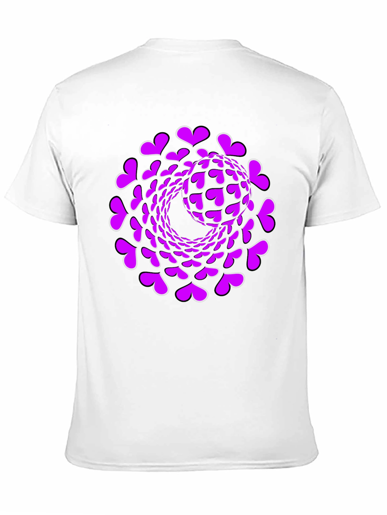 Black Heart Swirl Graphic Black T-Shirt view 11