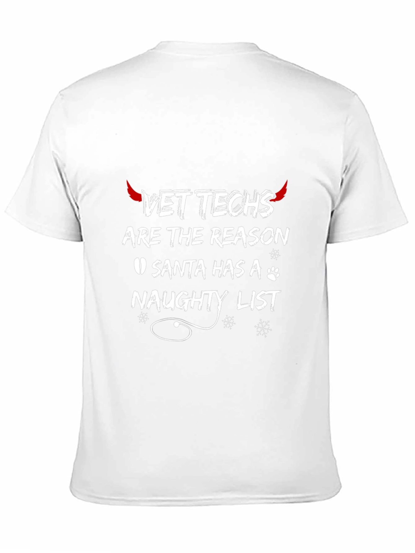Black Vet Techs Naughty List Graphic Tee - Funny Vet Humor view 11