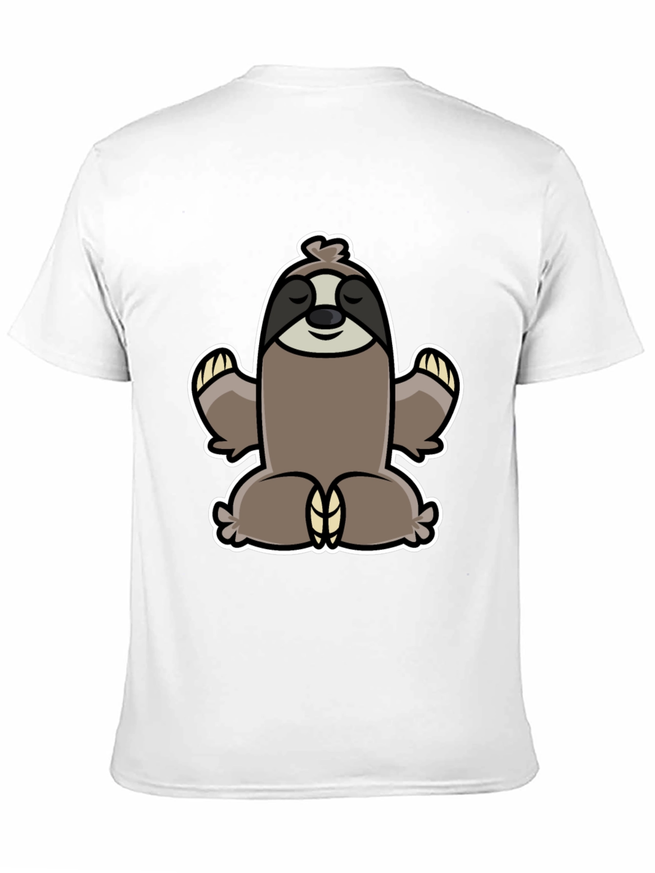 Black Meditating Sloth Graphic Tee - Relaxed Fit view 11