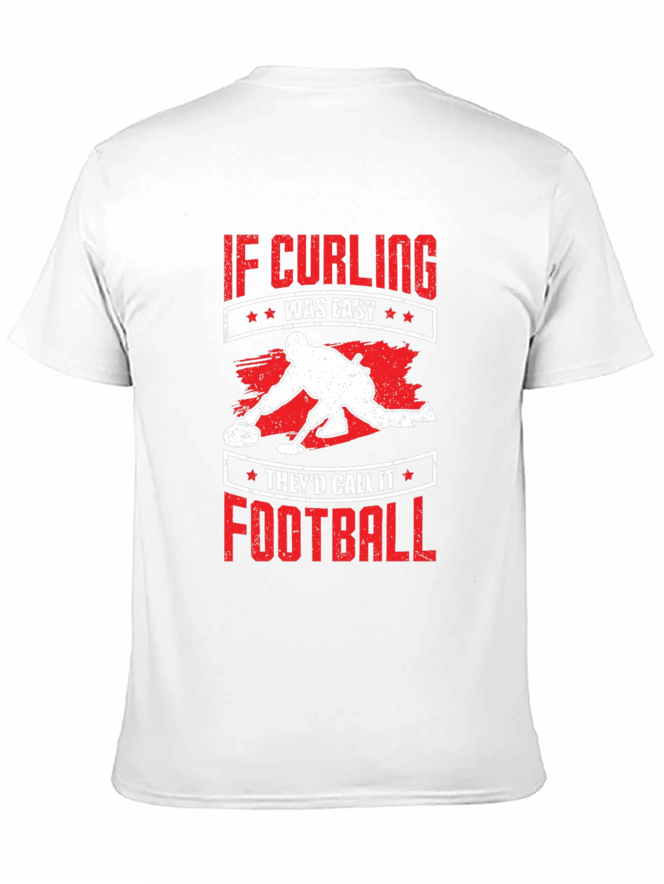 Black Curling T-Shirt - If Curling Was Easy Football view 11