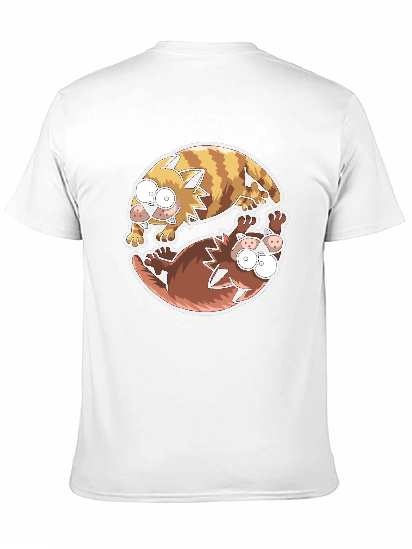 Black Yin Yang Cats Graphic Tee - Relaxed Fit view 11