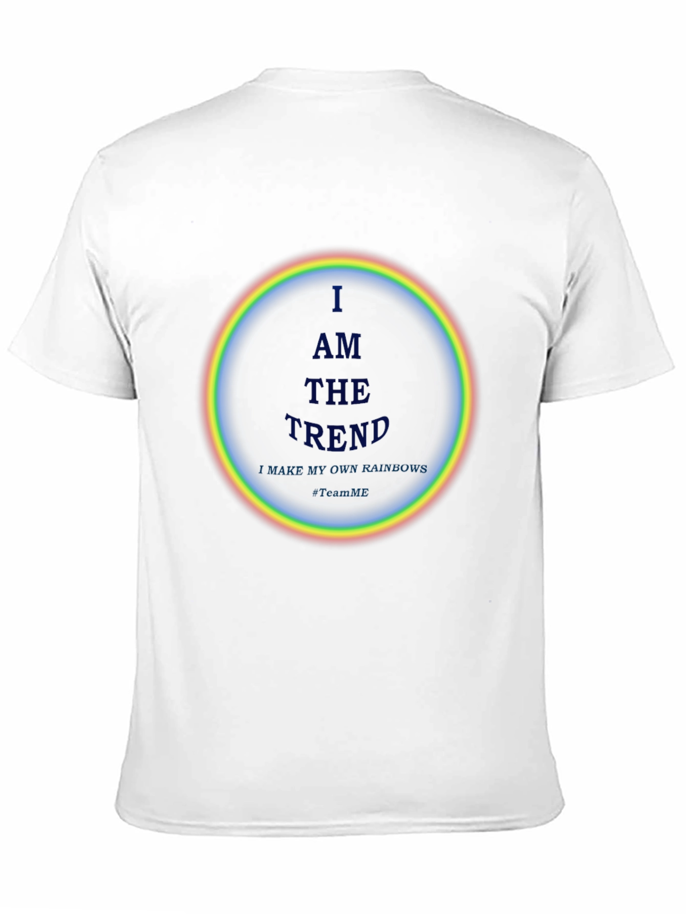 Black I AM THE TREND Rainbow Circle Graphic Black T-Shirt view 11