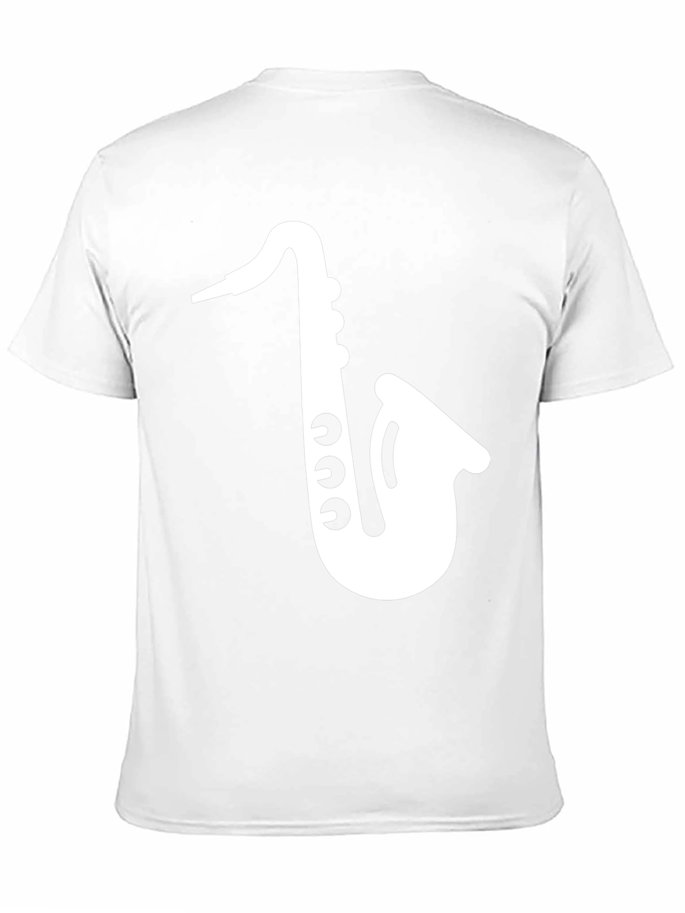 Black Saxophone Graphic Tee - Black Cotton T-Shirt view 11