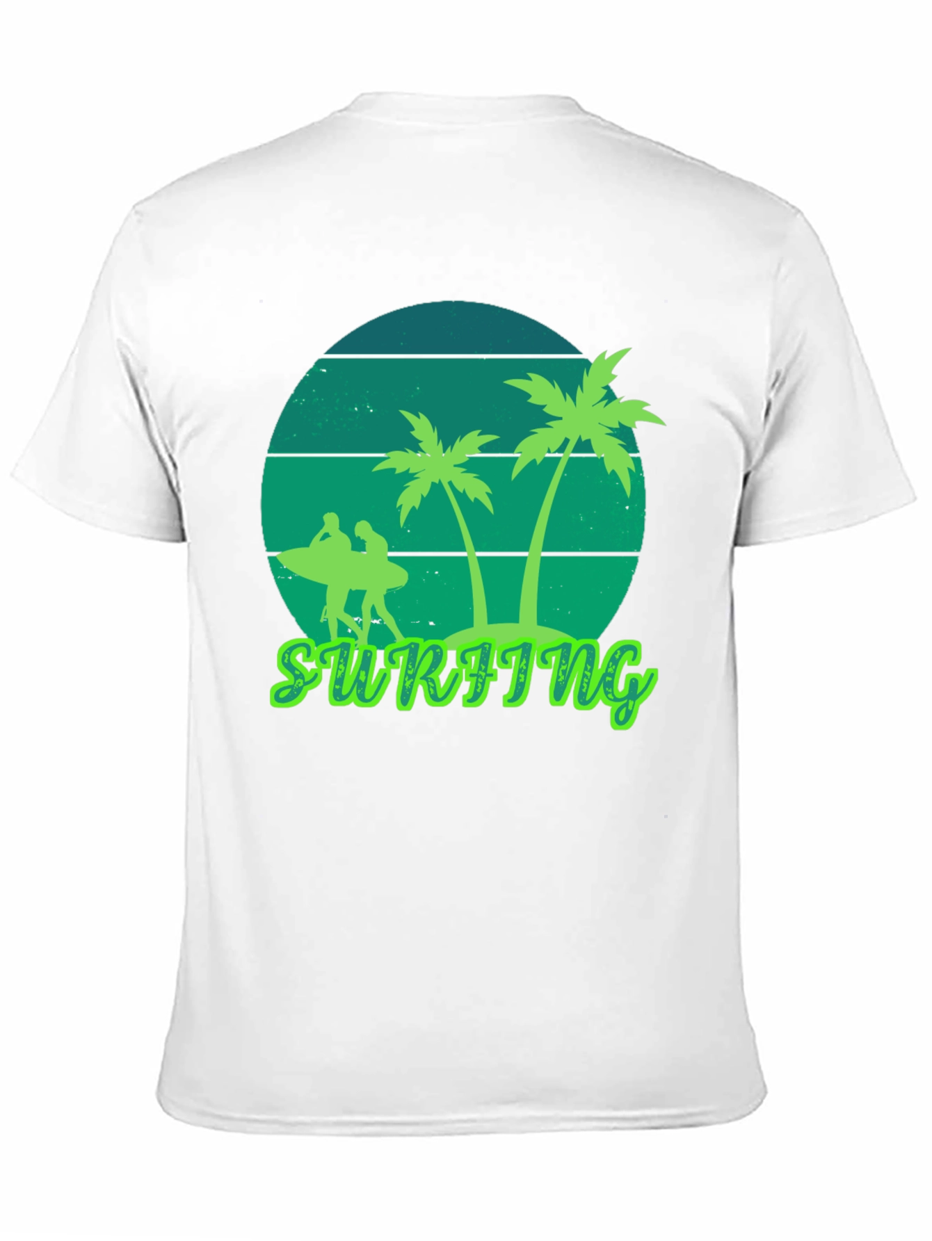 Black Surfing Vibes T-Shirt - Palm Tree Graphic Tee view 11