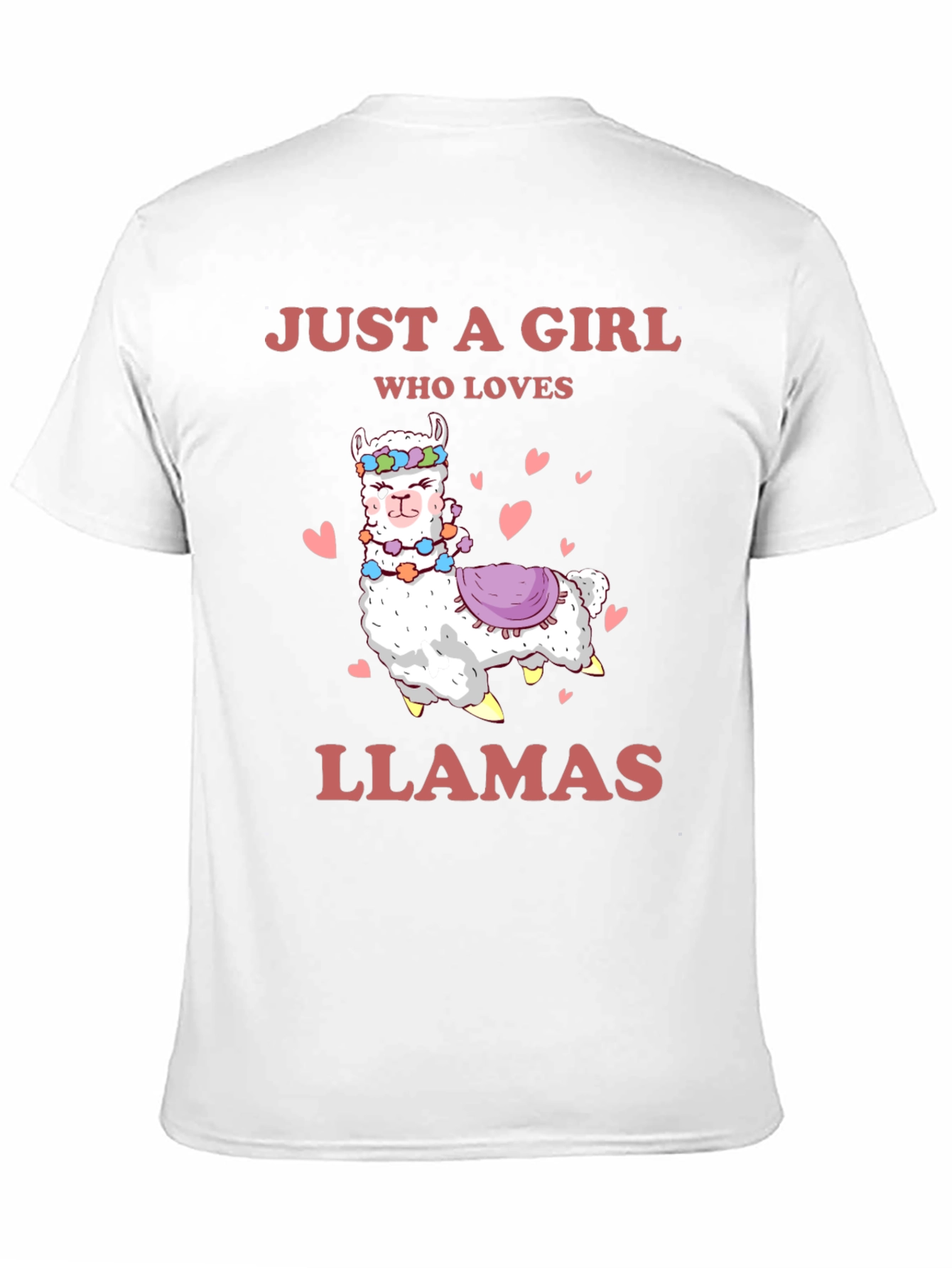 Black Just A Girl Who Loves Llamas T-Shirt view 11