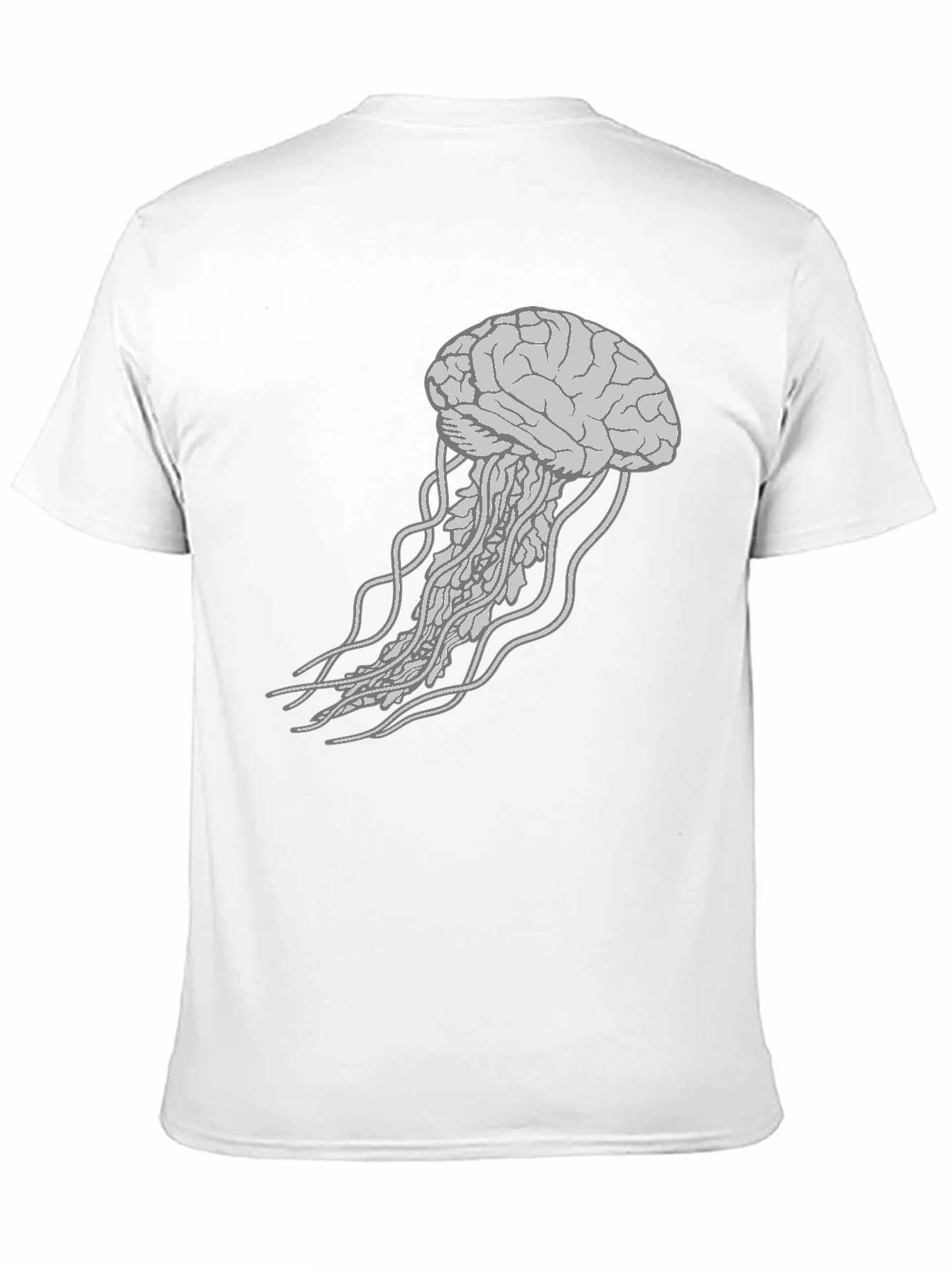 Black Brain Jellyfish Graphic T-Shirt view 11