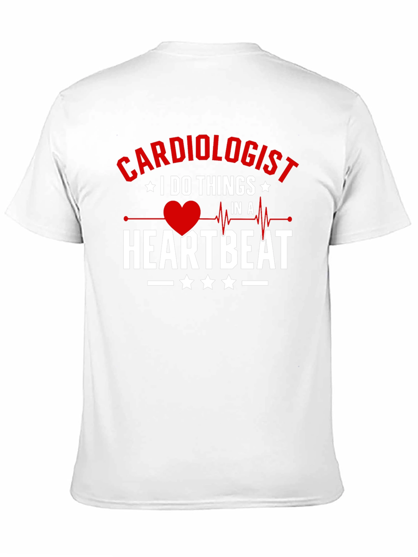 Black Cardiologist Heartbeat Graphic Tee - Black view 11