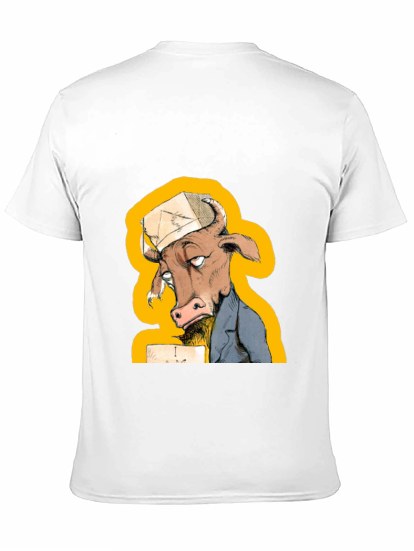 Black Funny Cow T-Shirt - Novelty Cartoon Animal Tee view 11