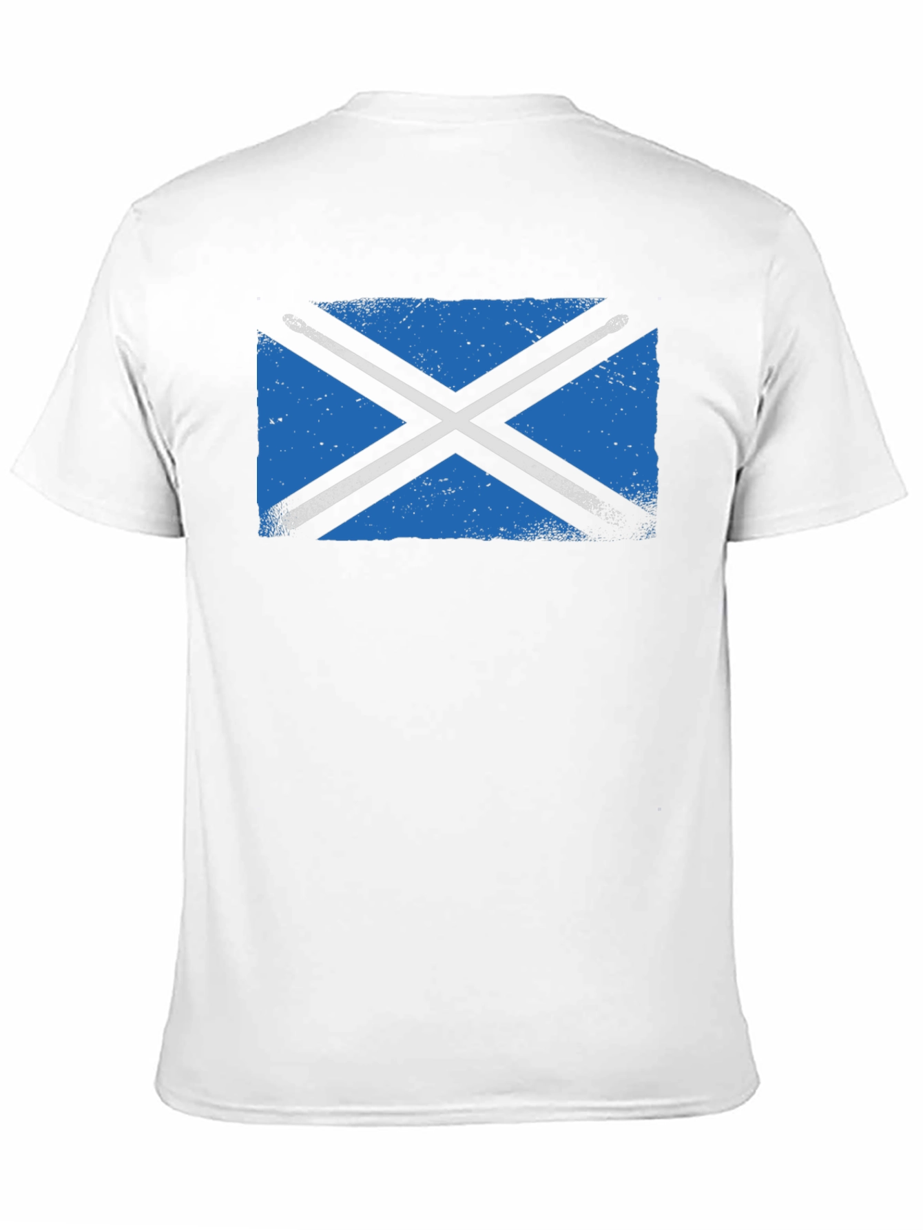 Black Scottish Flag Black T-Shirt view 11