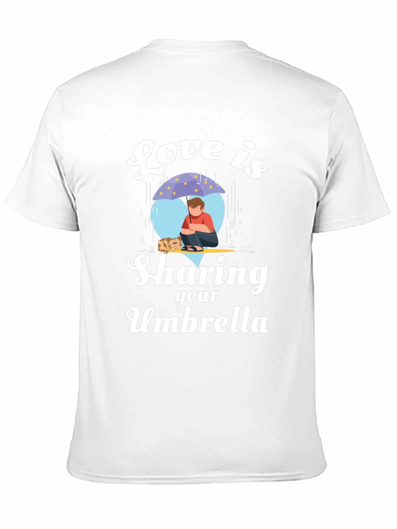 Black Love is Sharing Your Umbrella Black T-Shirt view 11