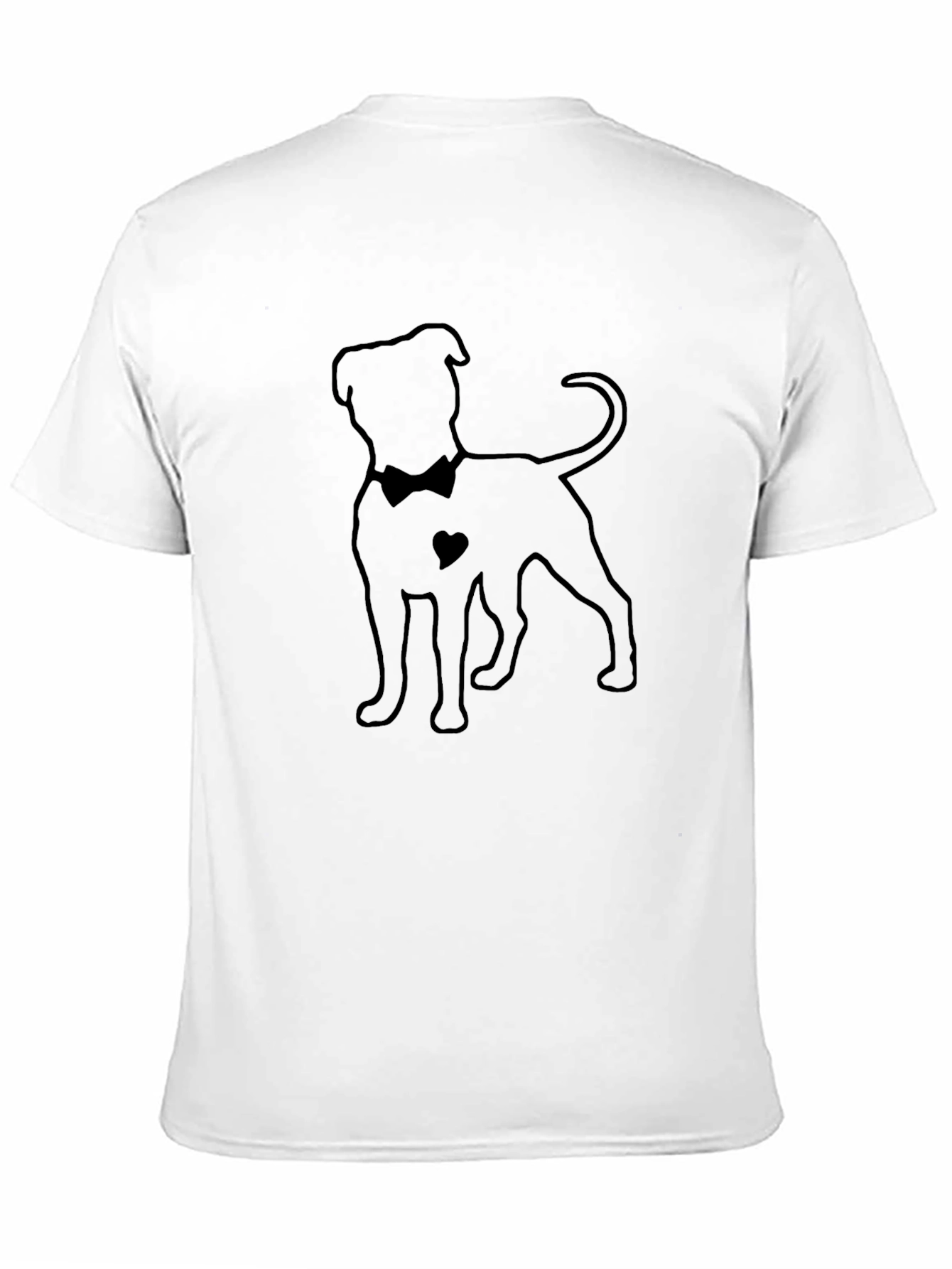Black Dog Lover Tee - Dapper Pup with Bow Tie Shirt view 11