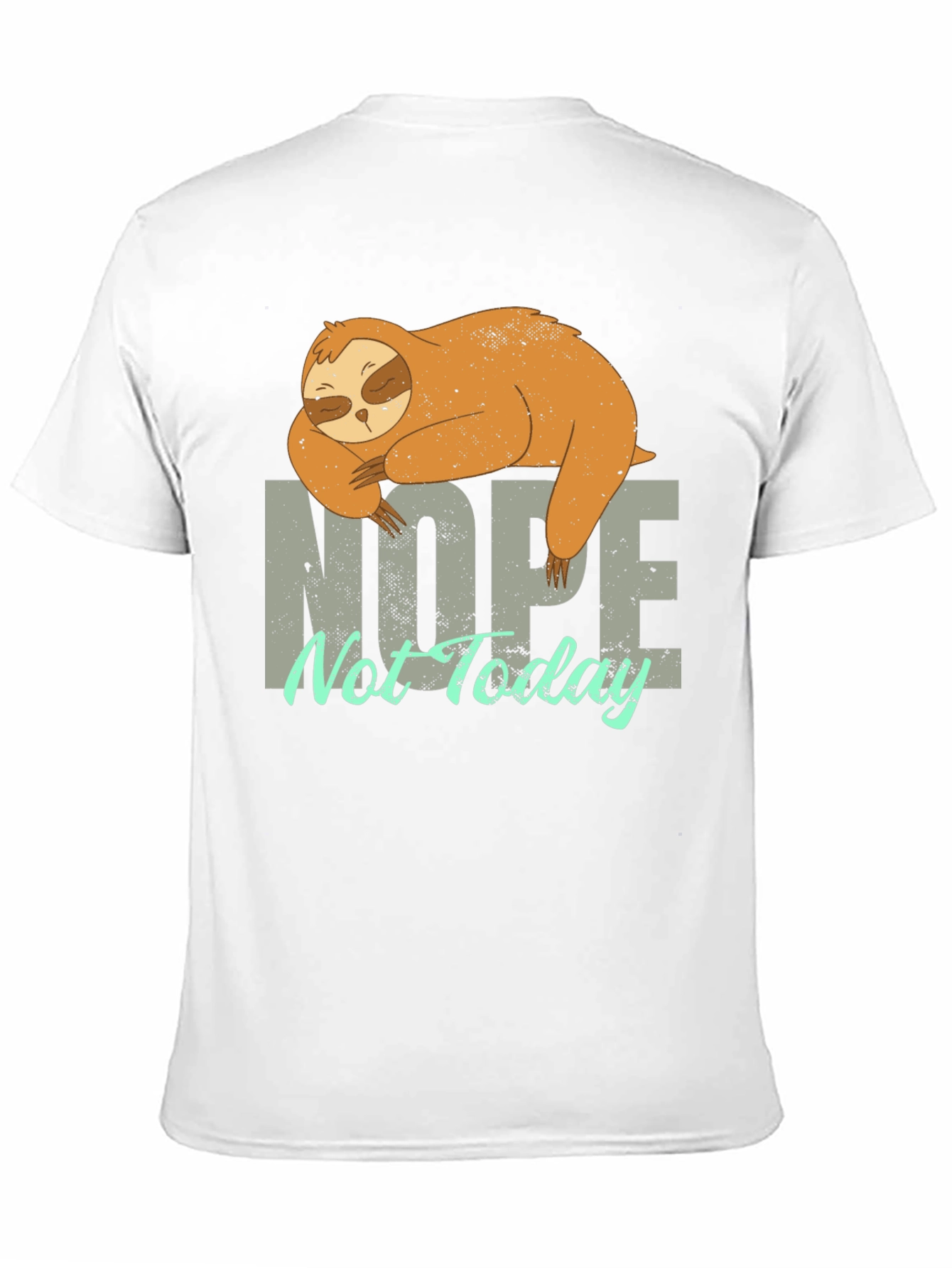 Black Nope Not Today Sloth Graphic T-Shirt - Lazy Day Apparel view 11