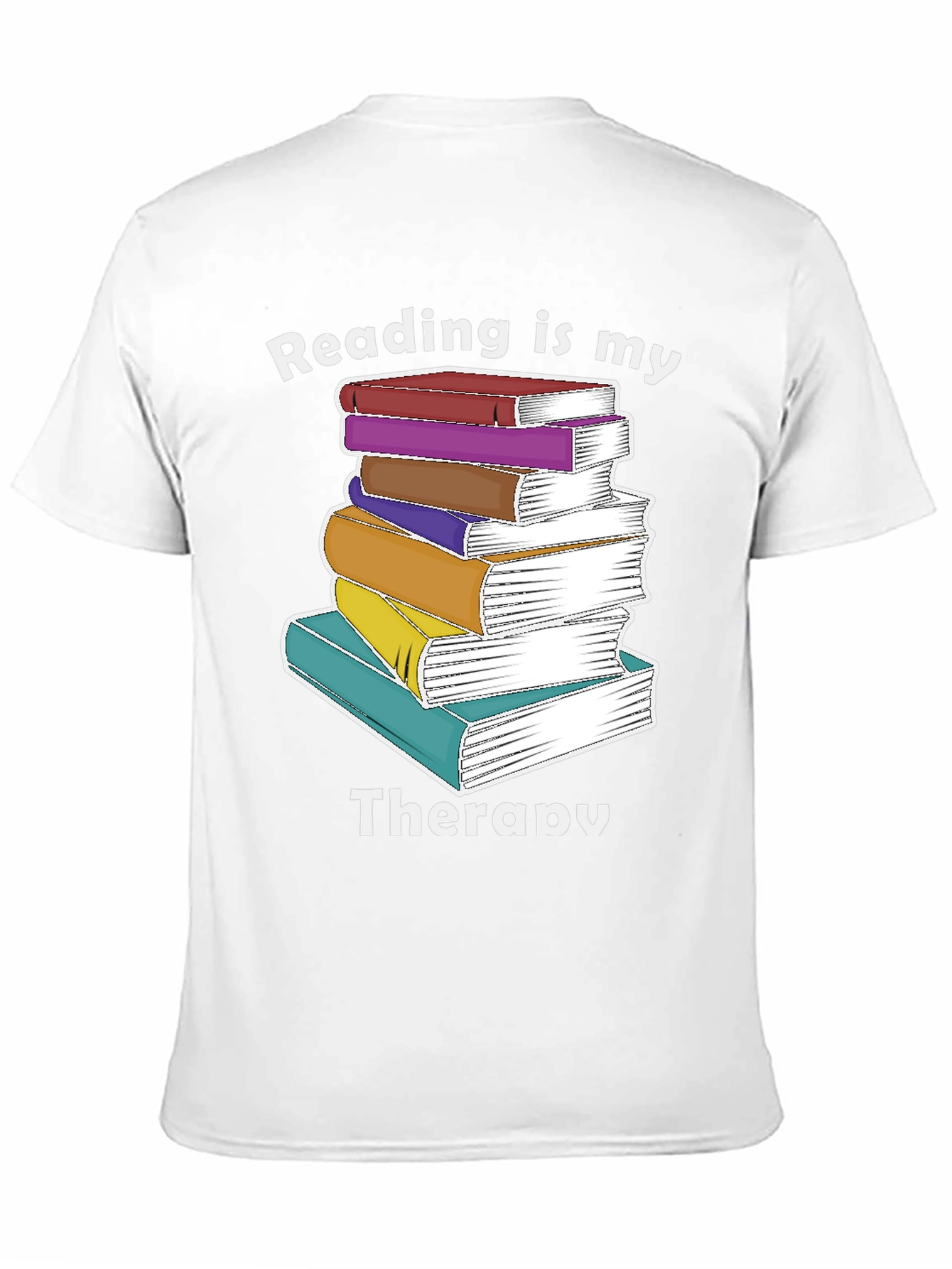 Black Reading Is My Therapy T-Shirt view 11