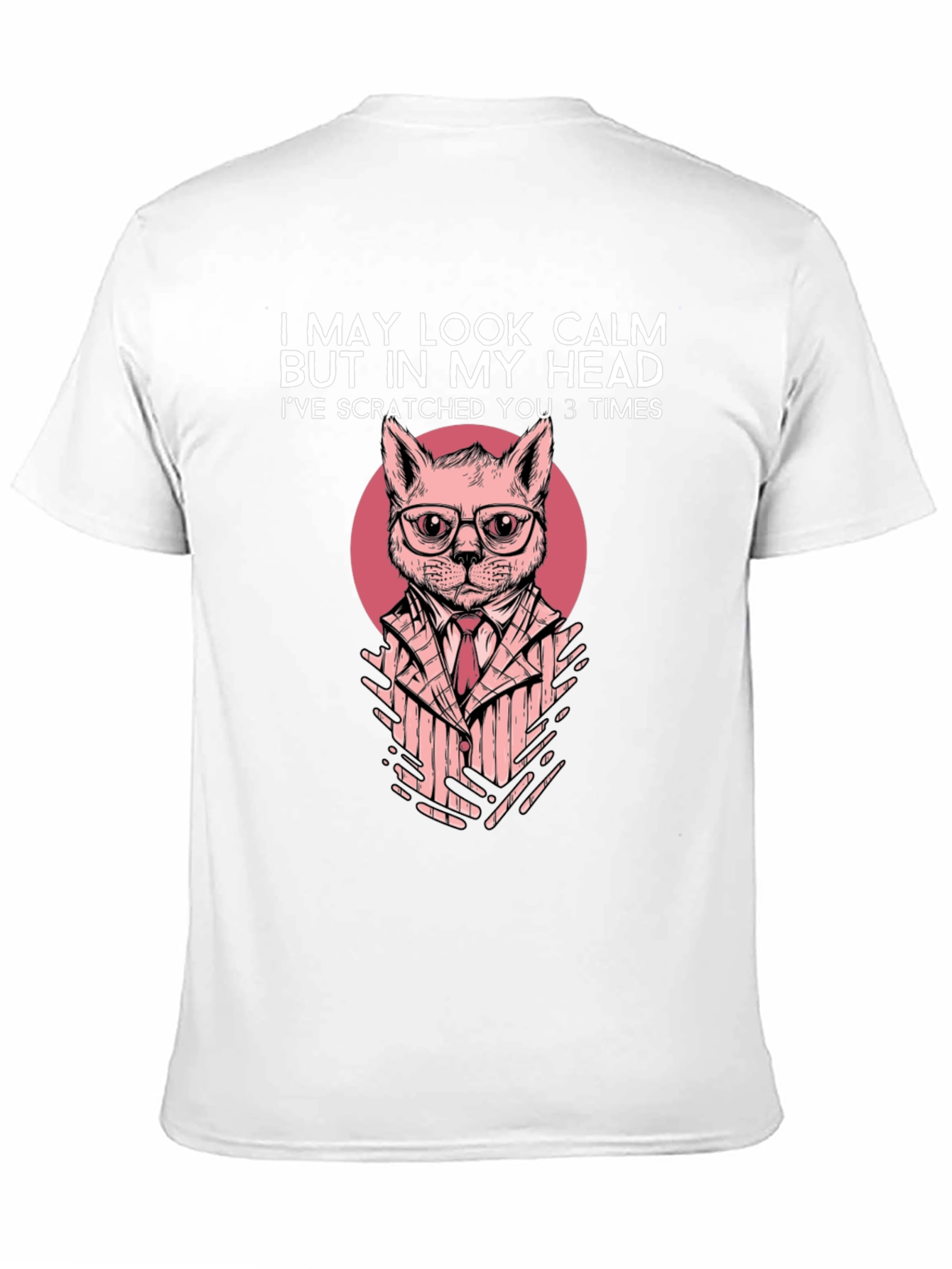 Black Calm Cat Men's T-Shirt view 11