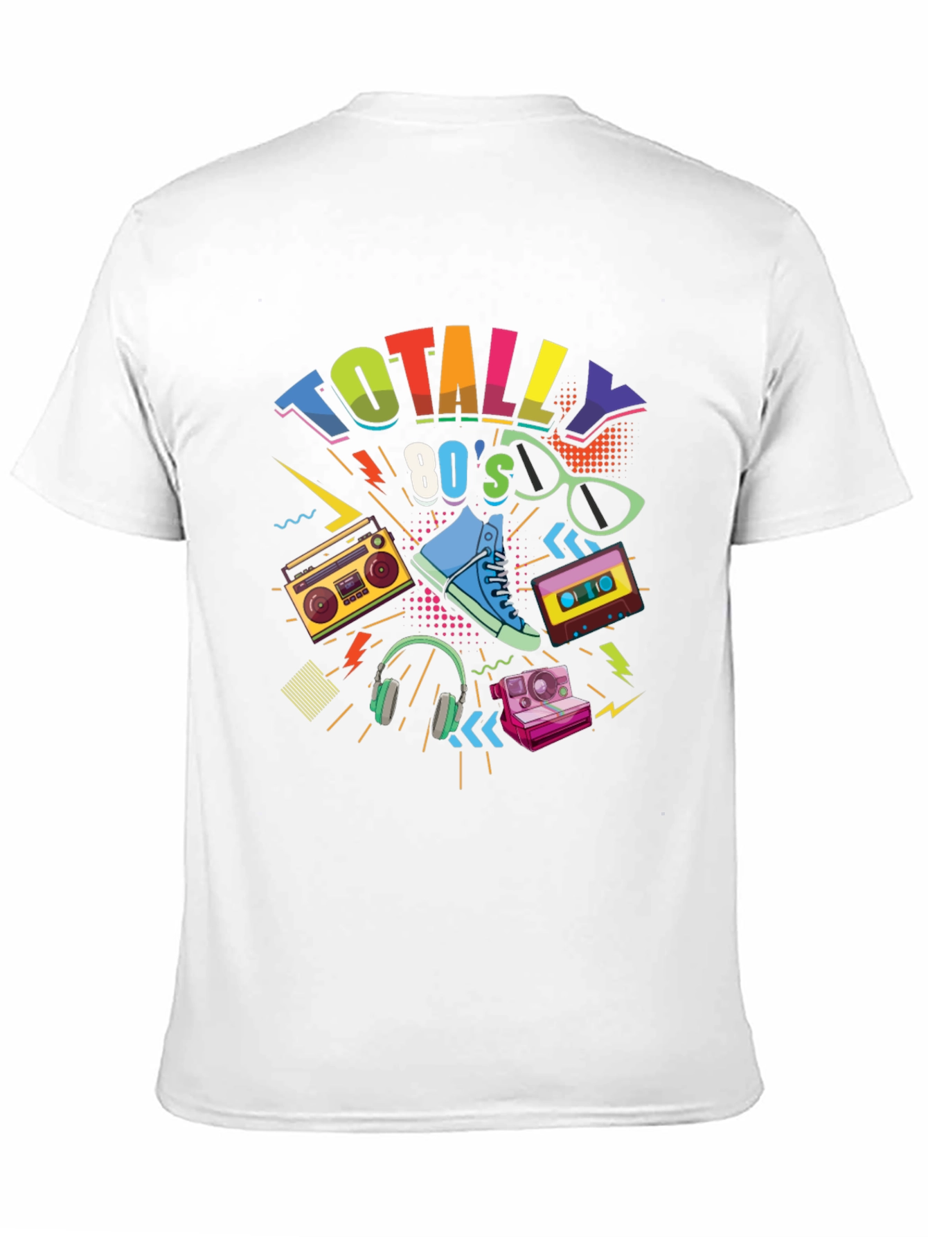 Black Totally 80's Graphic Tee - Retro Style T-Shirt view 11