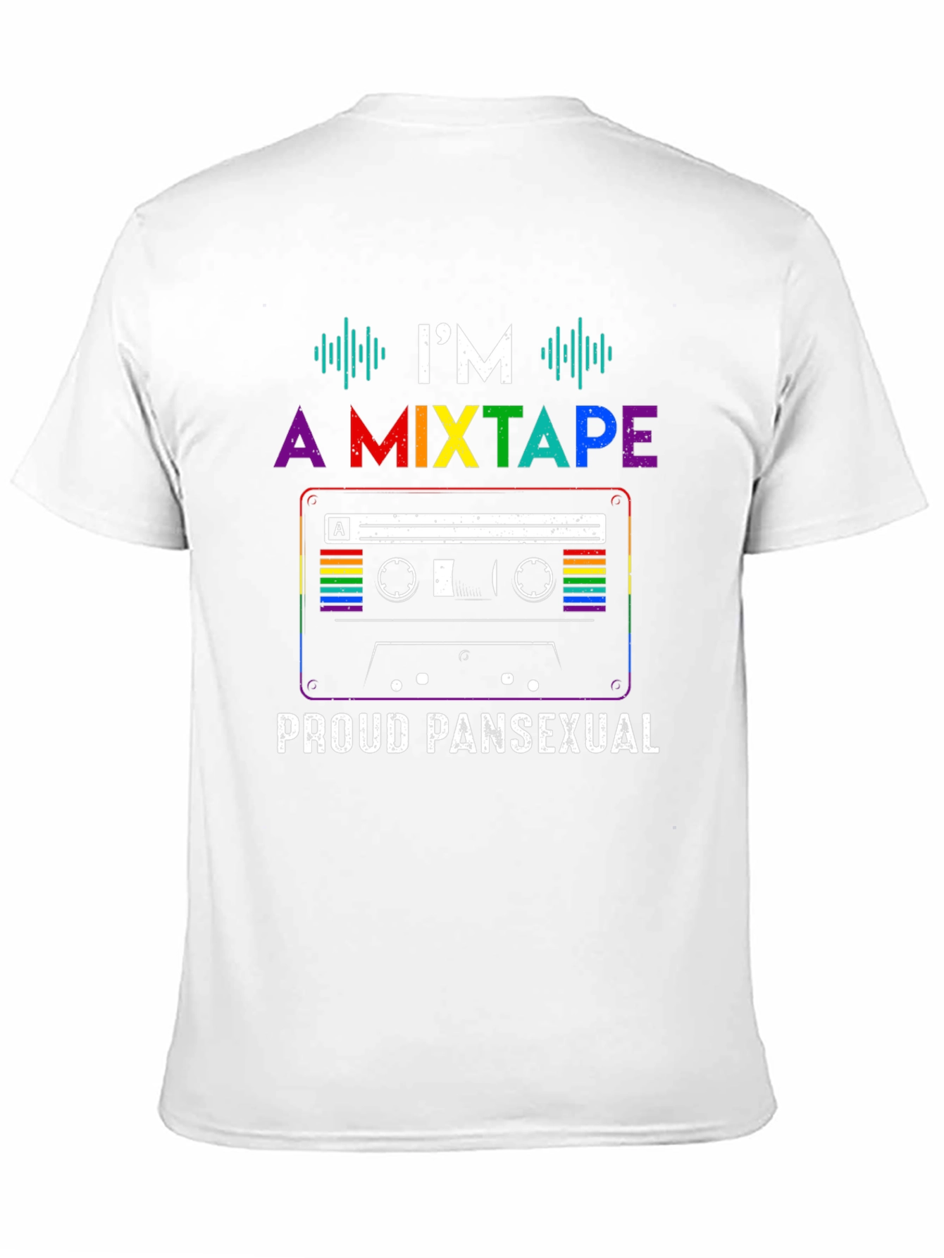 Black I'm a Mixtape Proud Pansexual T-Shirt view 11