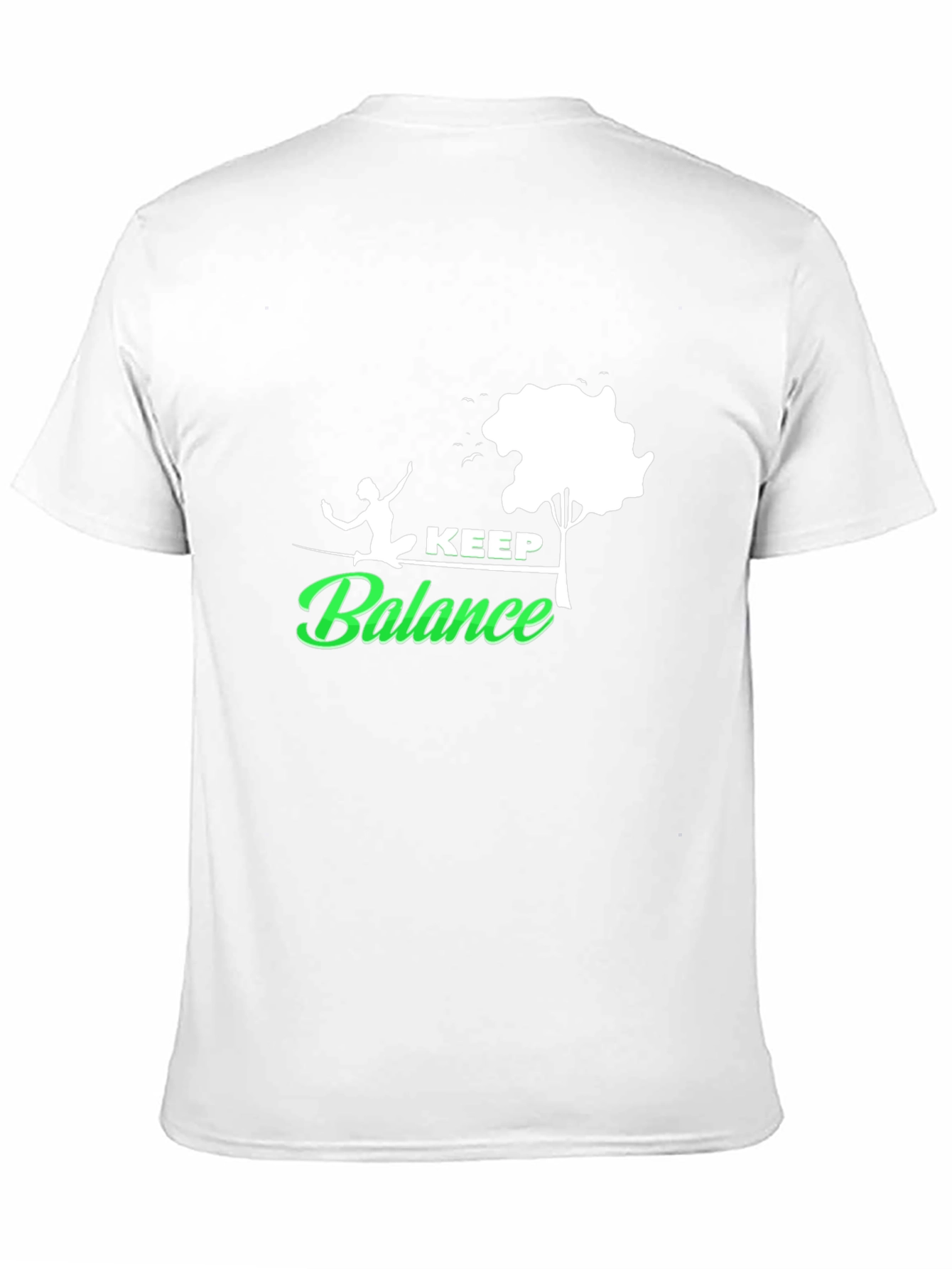 Black Keep Balance Graphic Tee - Black Cotton T-Shirt view 11