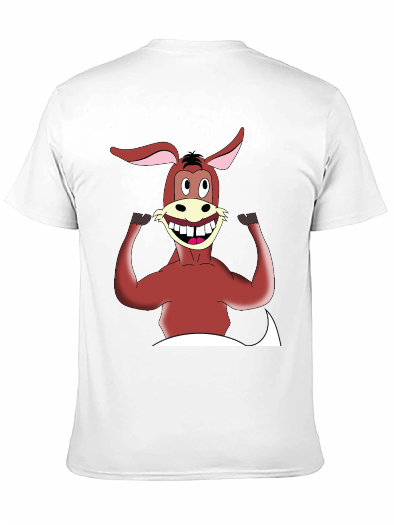 Black Cartoon Donkey Graphic Tee - Men's Black T-Shirt view 11
