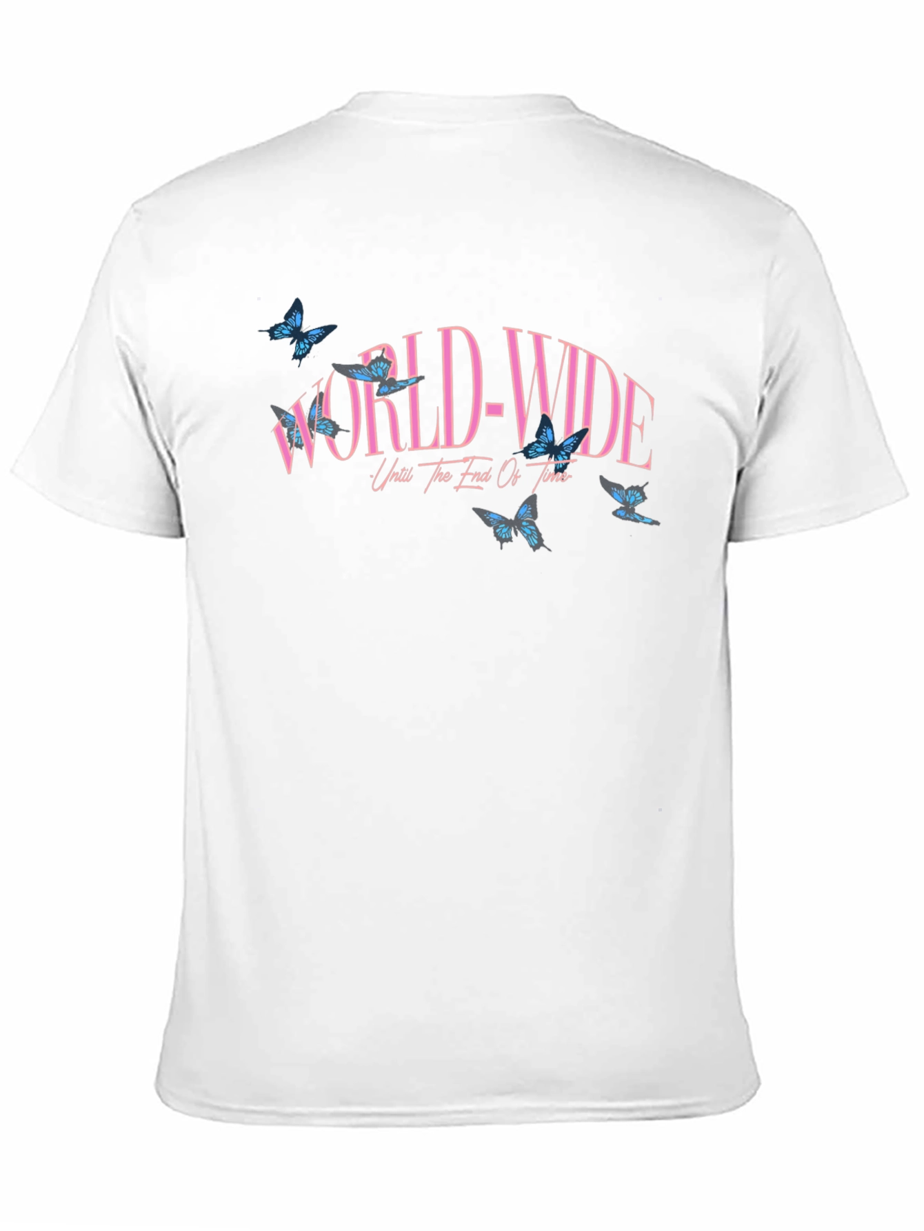 Black Worldwide Butterfly Graphic Black T-Shirt view 11