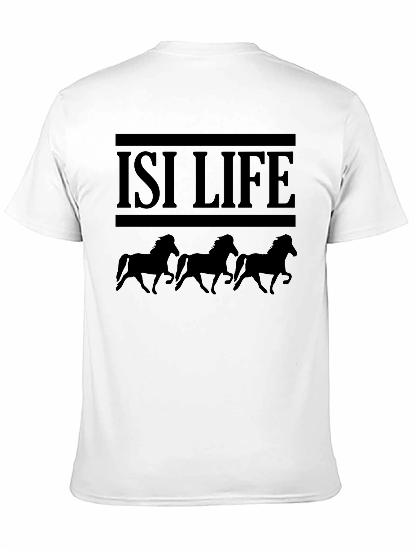 Black ISI Life Horse T-Shirt - Black view 11