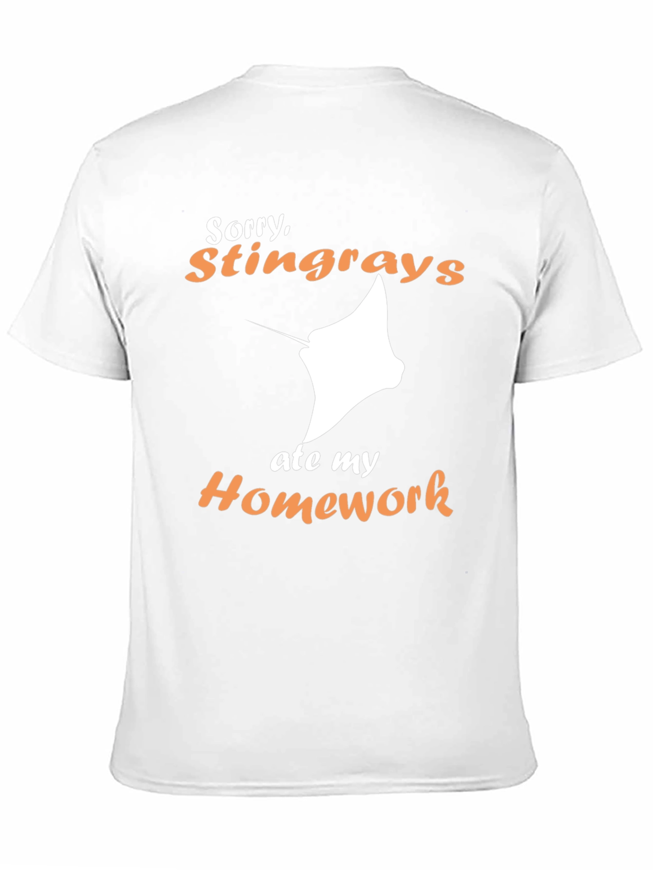 Black Stingray Ate My Homework Graphic T-Shirt view 11