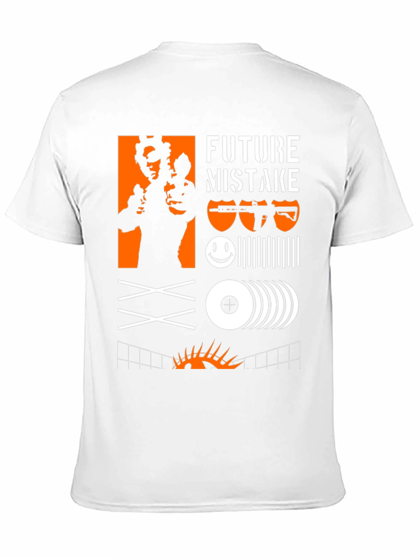 Black Edgy Graphic Tee: Future Mistake Design view 11