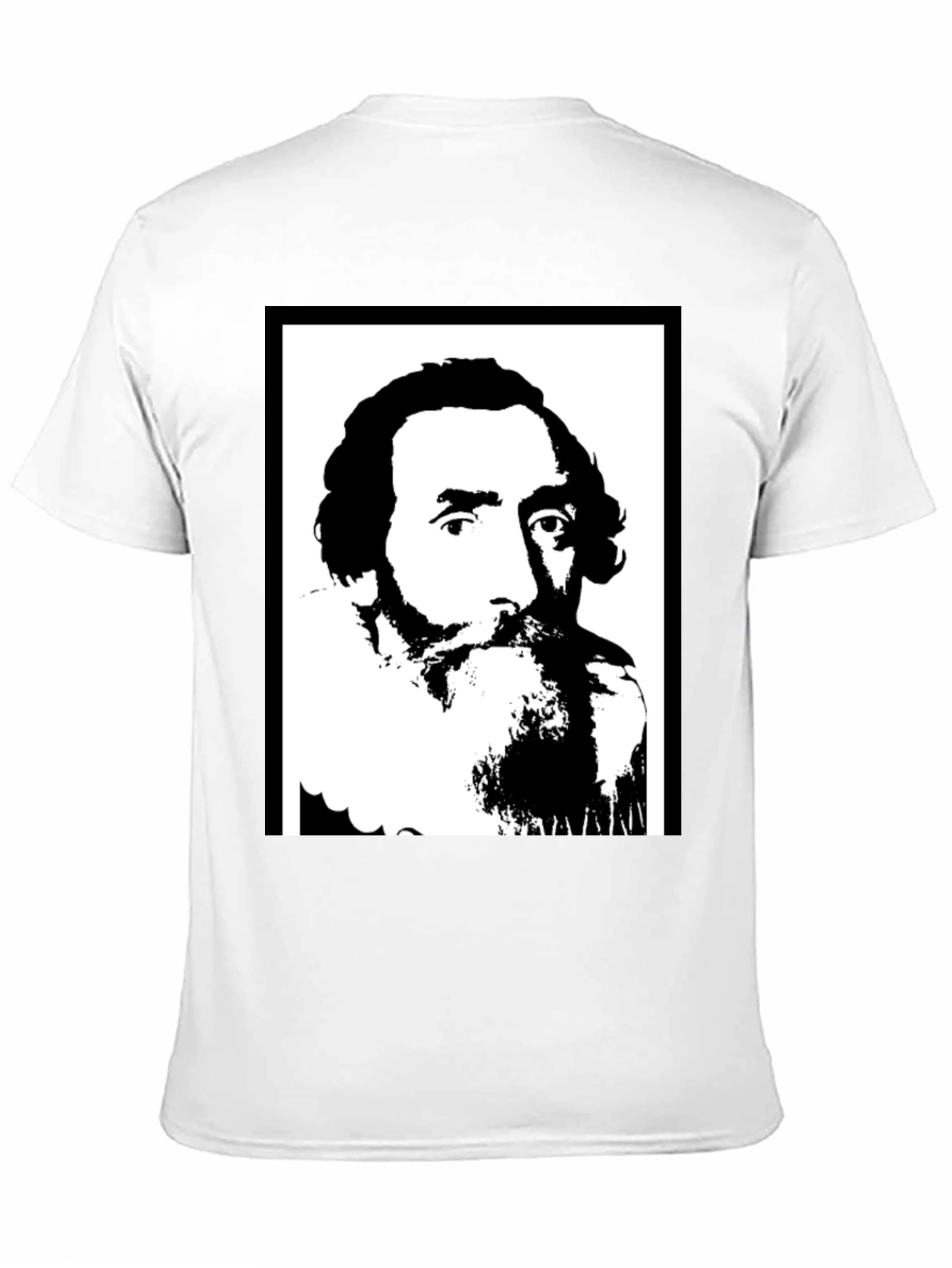 Black Vintage Portrait Graphic Black T-Shirt view 11