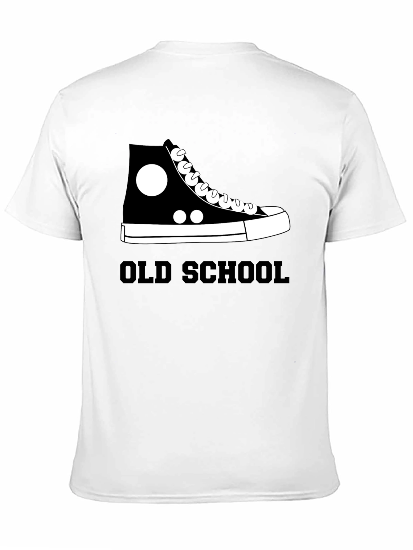 Black Old School High Top Sneaker Graphic T-Shirt view 11