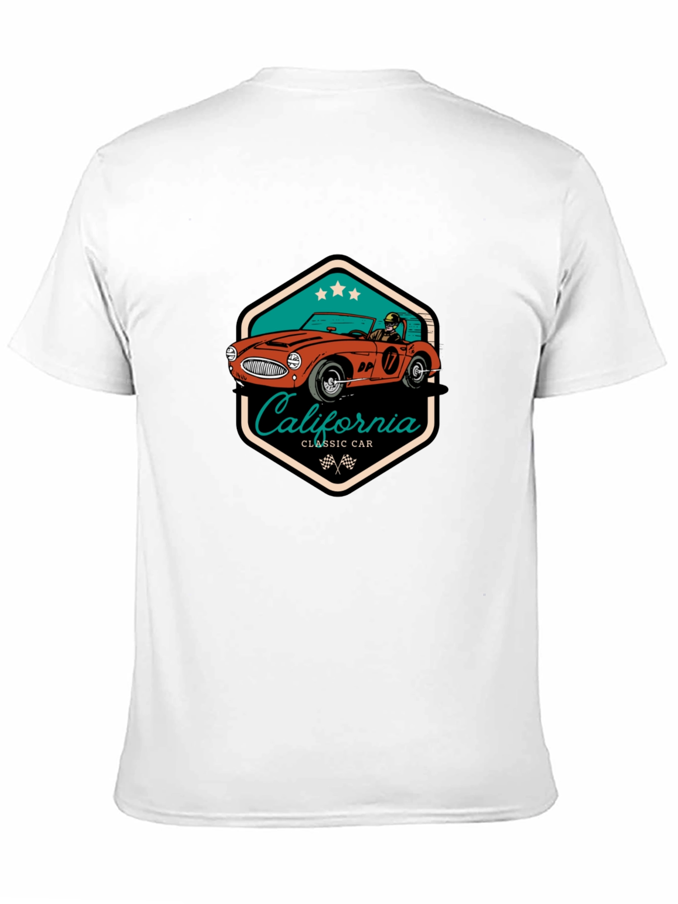 Black Classic Car California T-Shirt view 11