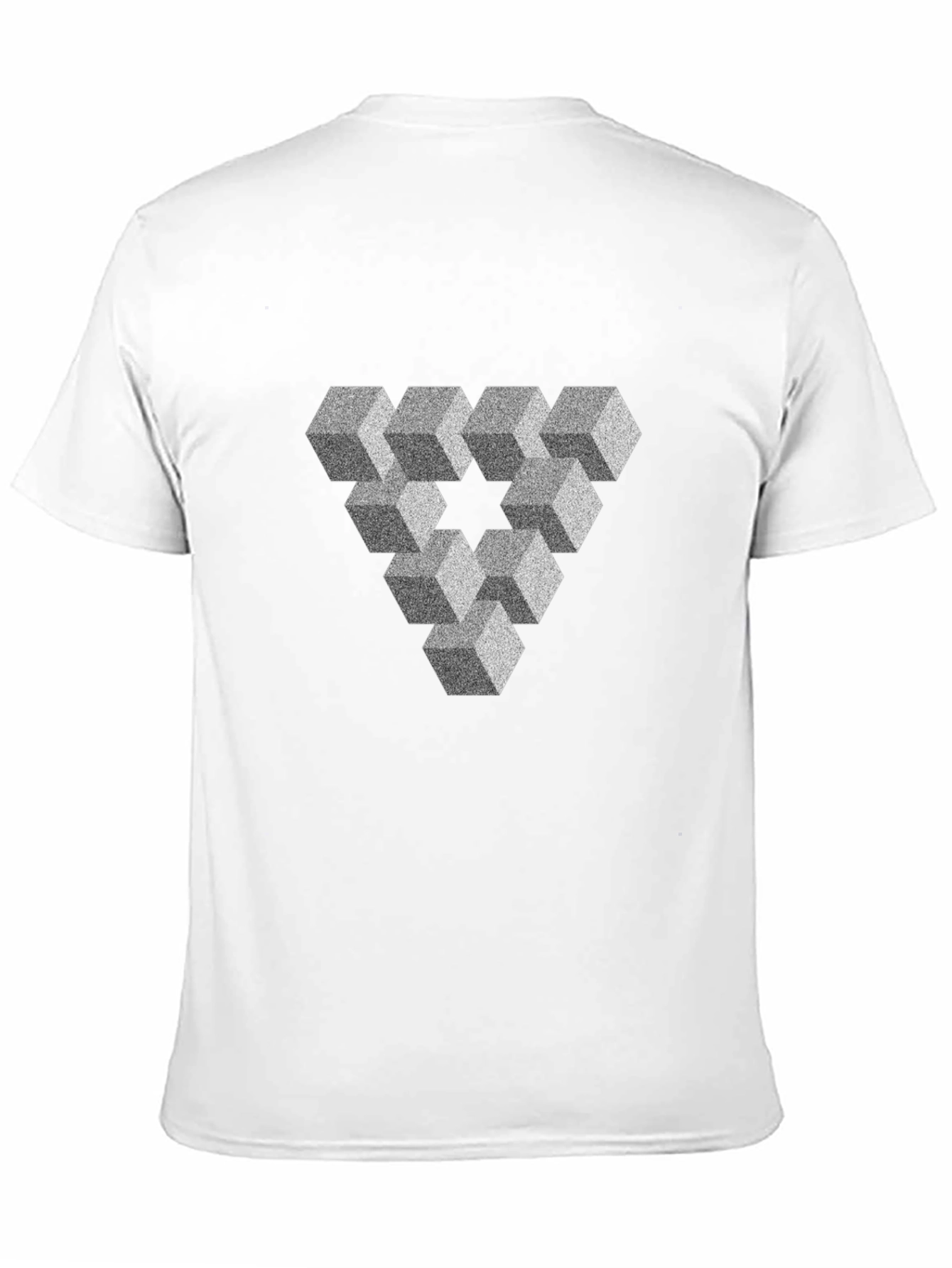 Black Impossible Triangle Illusion Graphic Tee view 11