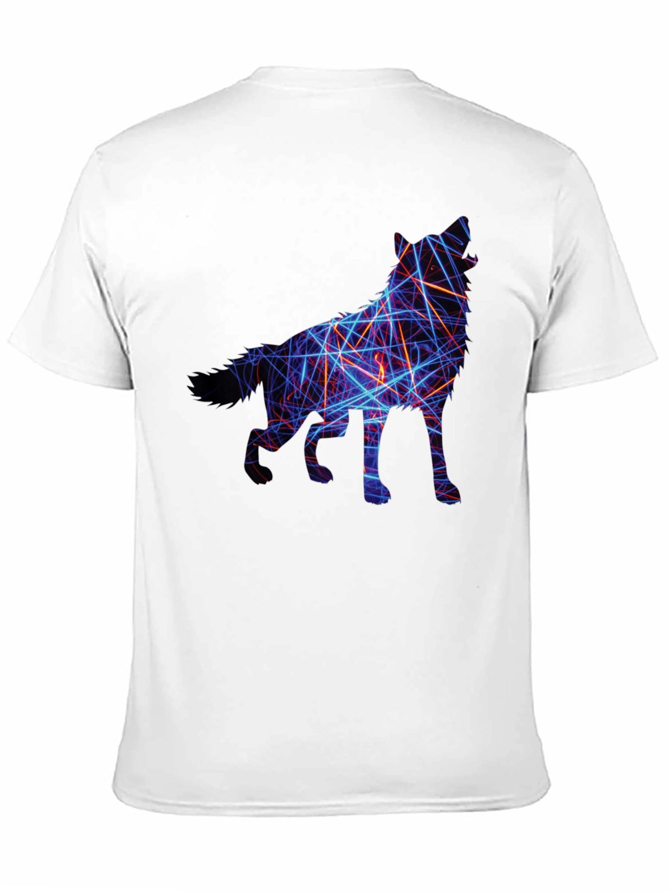 Black Abstract Wolf Graphic Tee - Black view 11