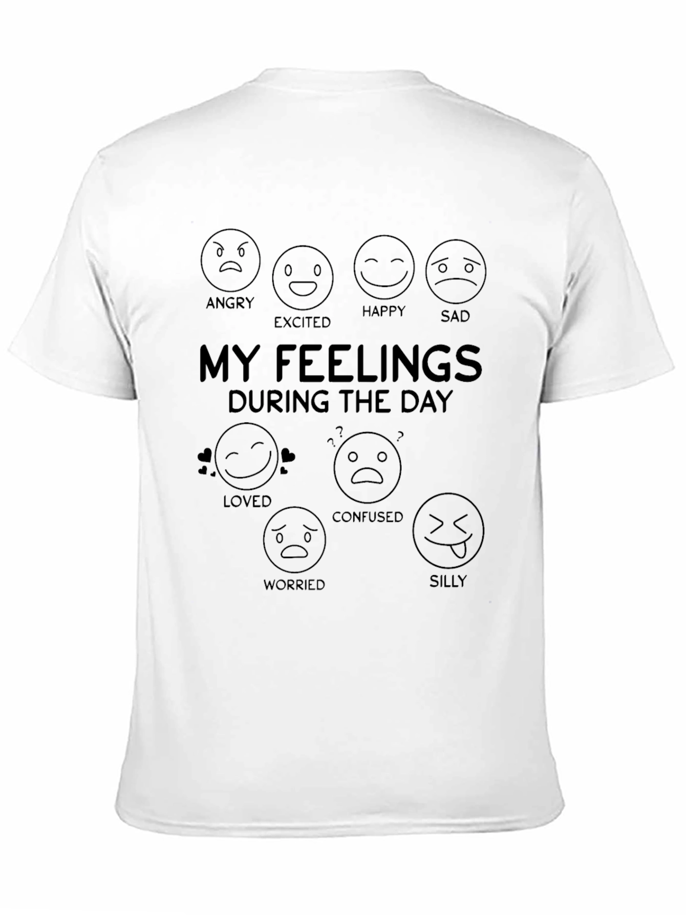 Black My Feelings Today Graphic T-Shirt - Funny Emoji Tee view 11