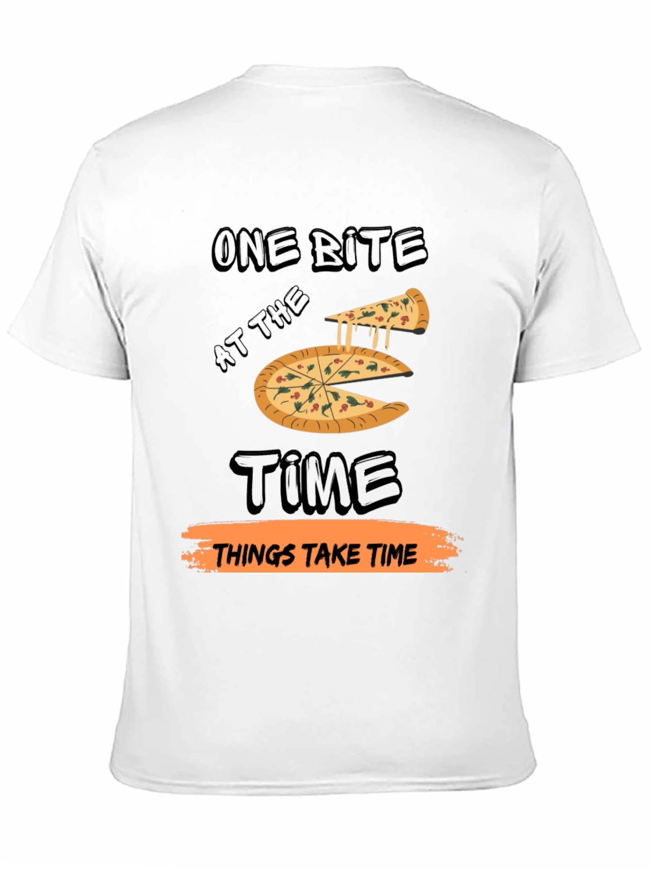 Black One Bite Pizza T-Shirt view 11