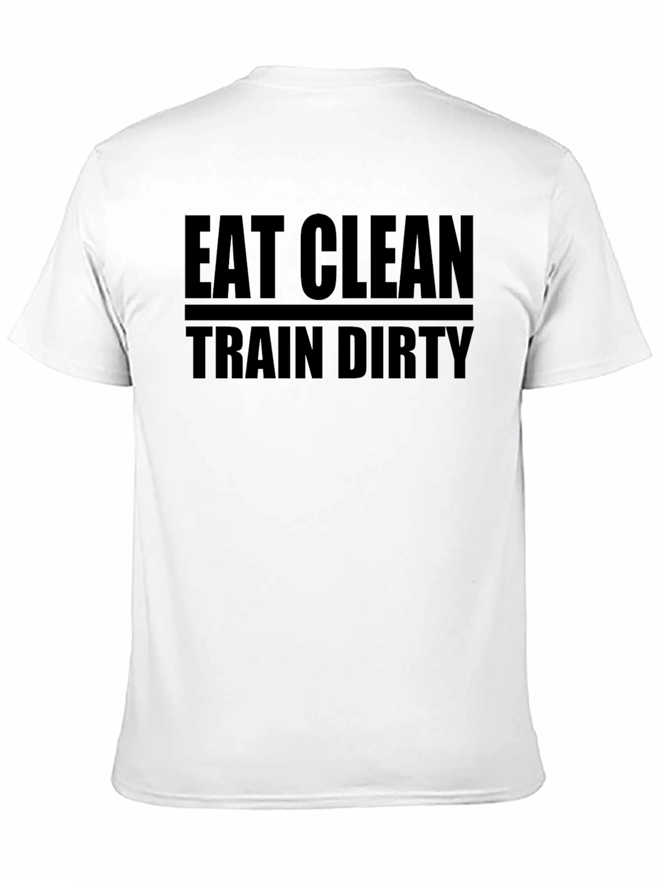 Black Eat Clean Train Dirty Graphic Tee - Fitness Lifestyle view 11