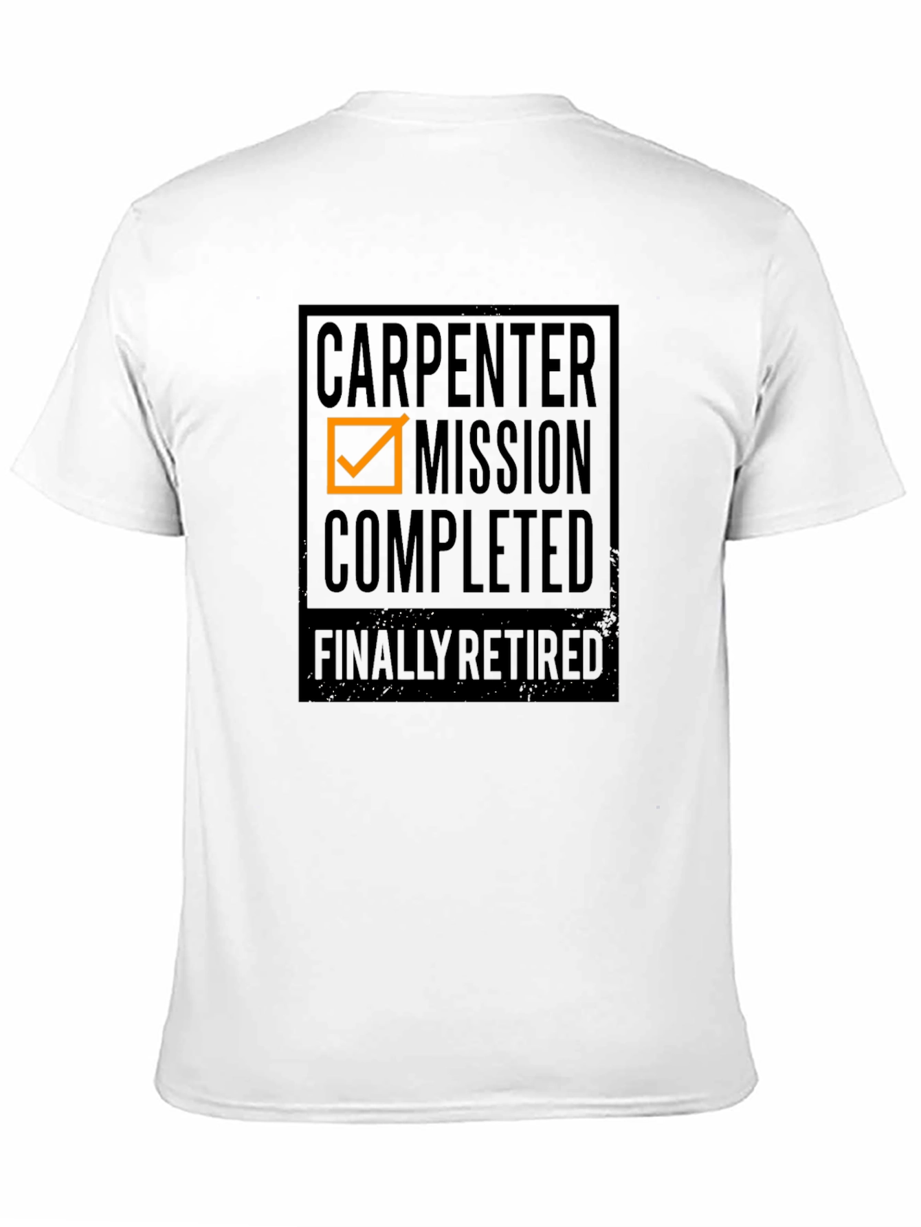 Black Carpenter Mission Completed - Retirement T-Shirt view 11