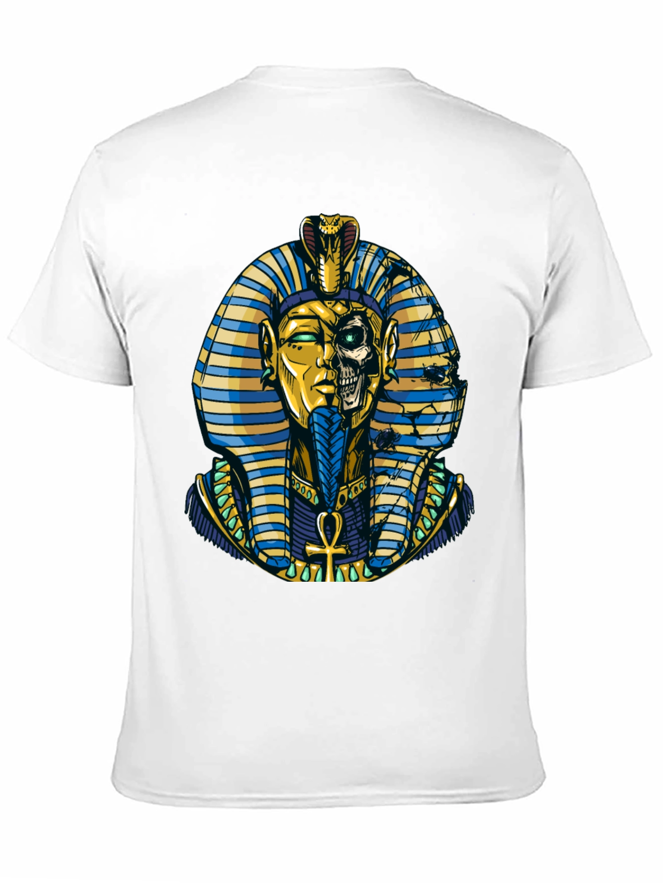 Black Pharaoh Skull Graphic Print Tee view 11