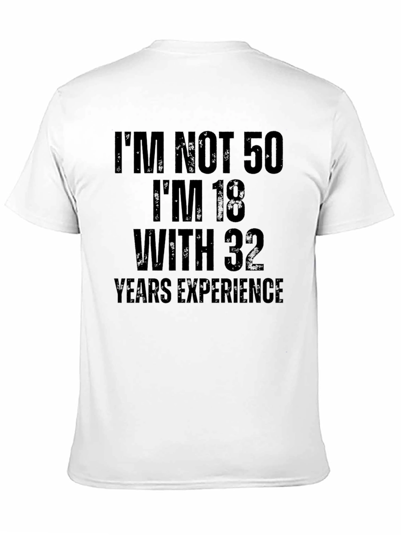 Black Funny 50th Birthday T-Shirt - 18 with 32 Years Experience view 11