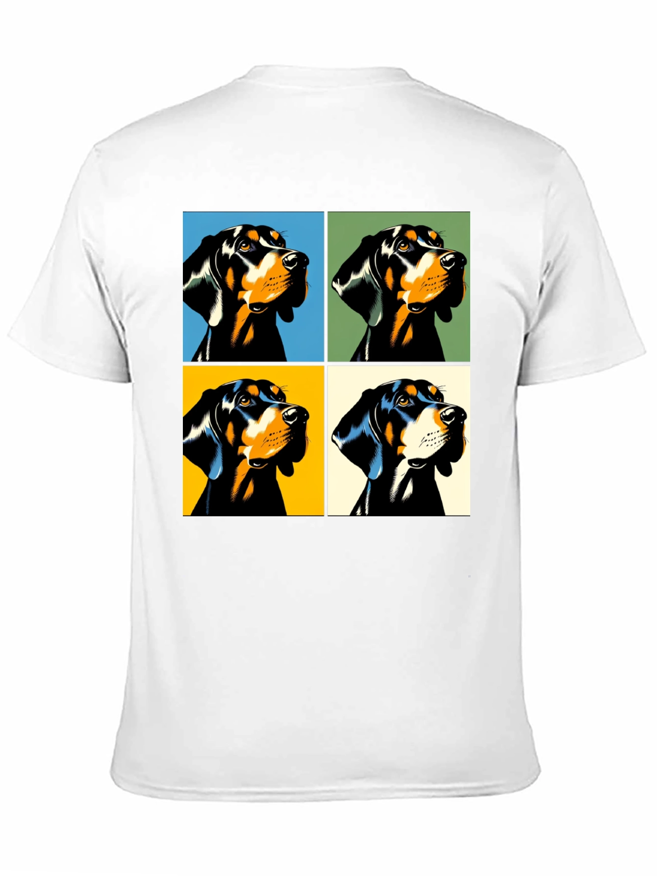 Black Pop Art Dog T-Shirt - Modern Style view 11