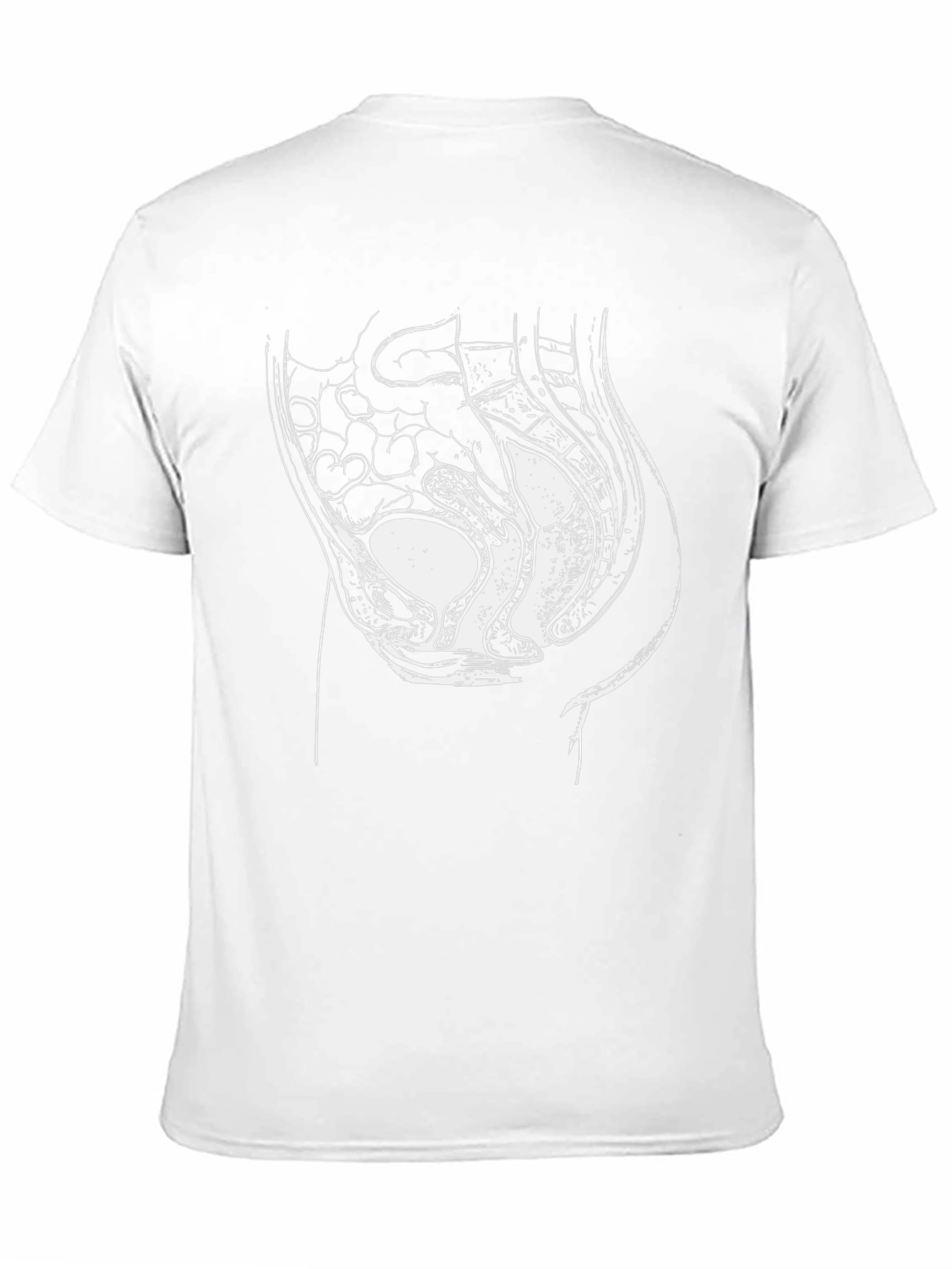 Black Anatomical Reproductive System Unisex T-Shirt view 11